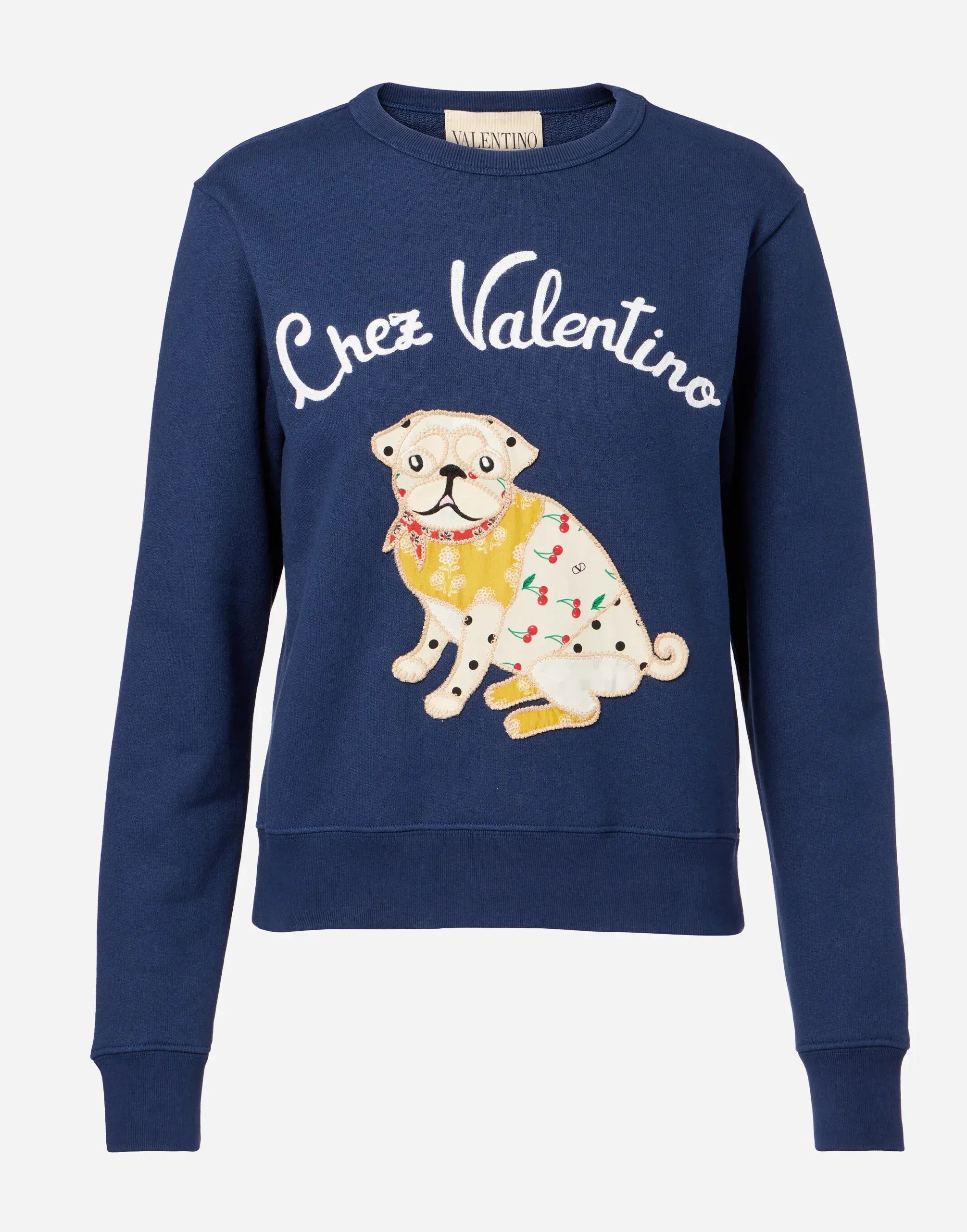 Valentino Embroidered Cotton Jersey Sweatshirt