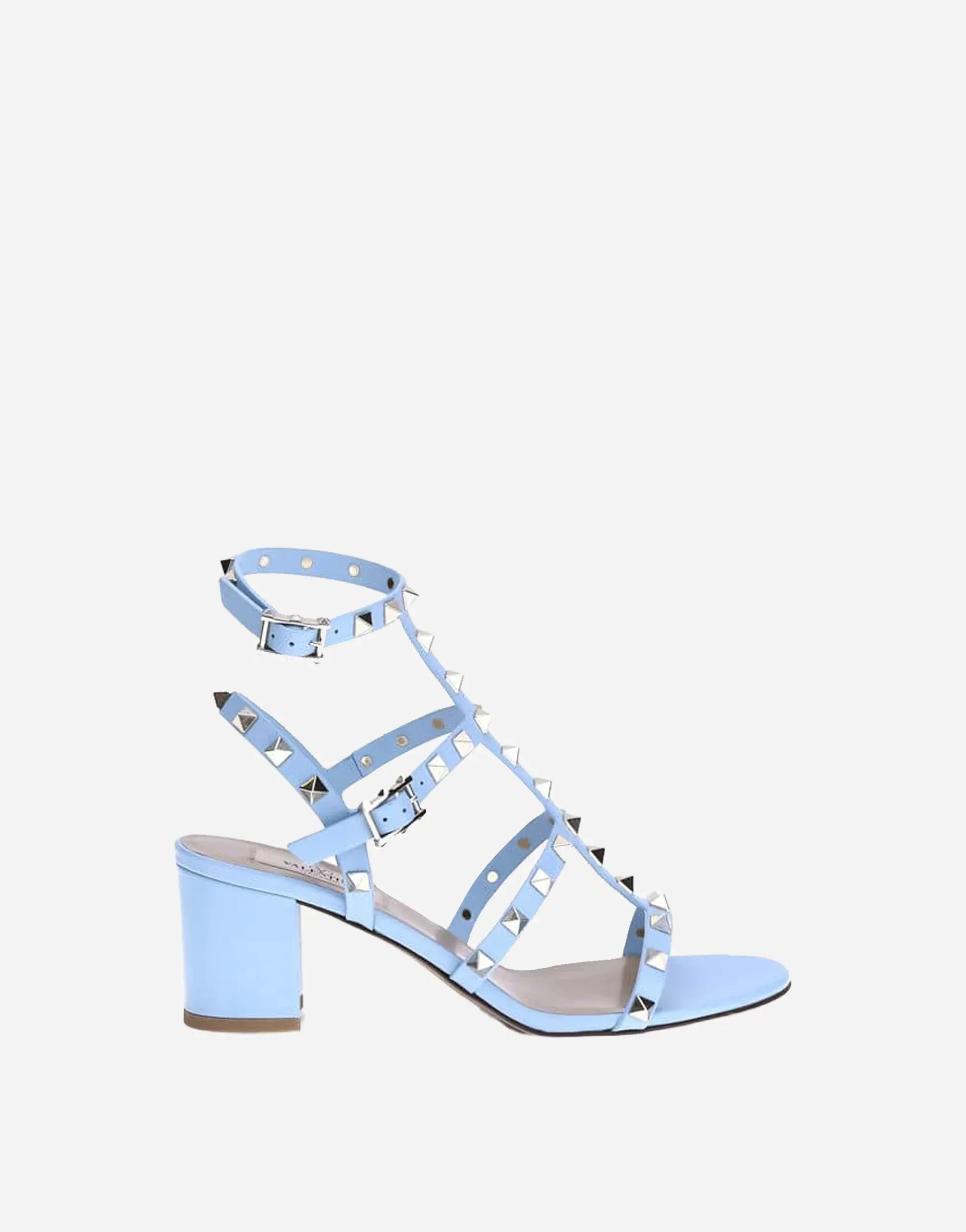 Valentino Garavani 60mm Rockstud Block-Heel Sandalen