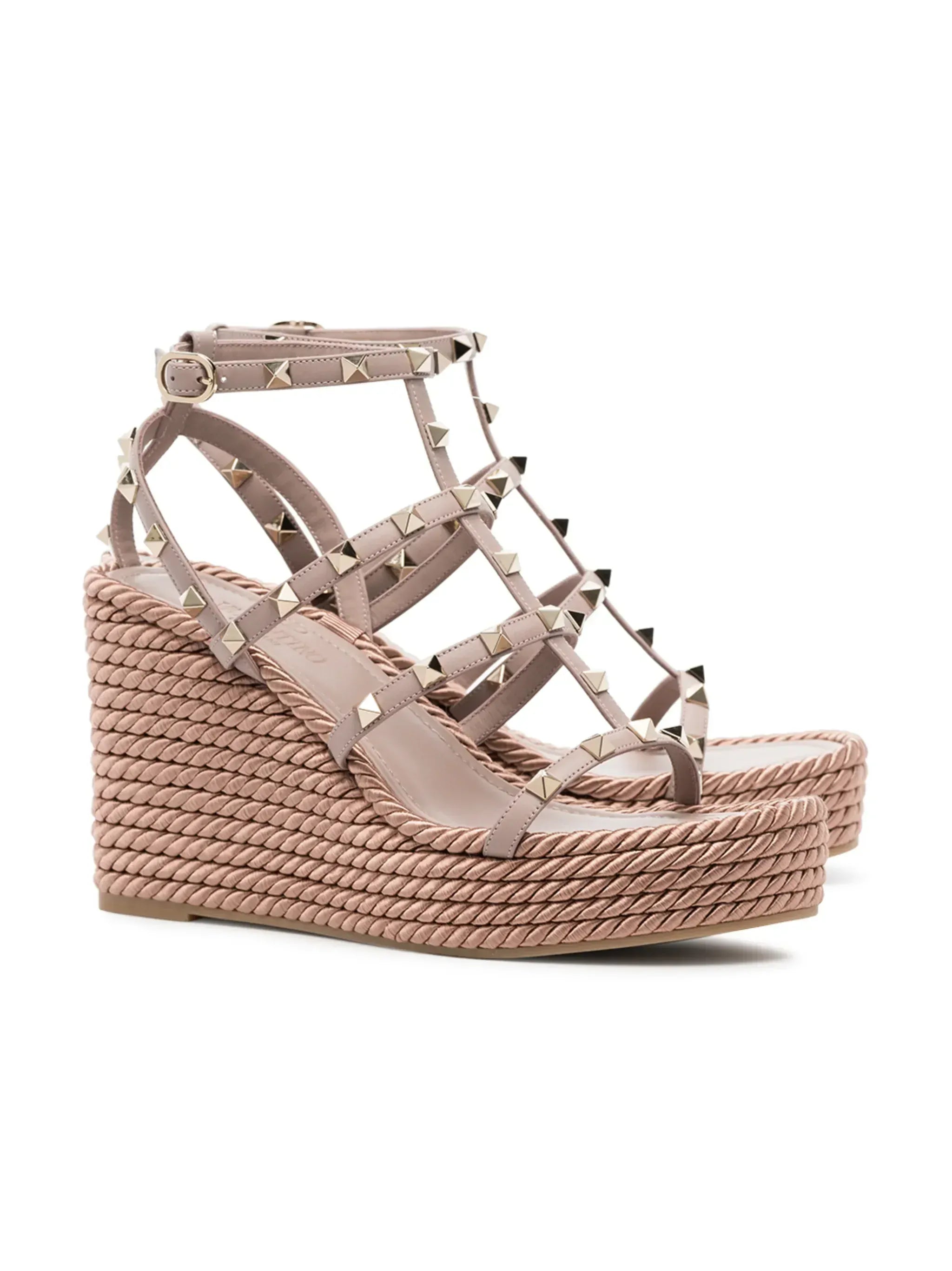Valentino Garavani 95mm Rockstud Sleehak Sandalen met Enkelband