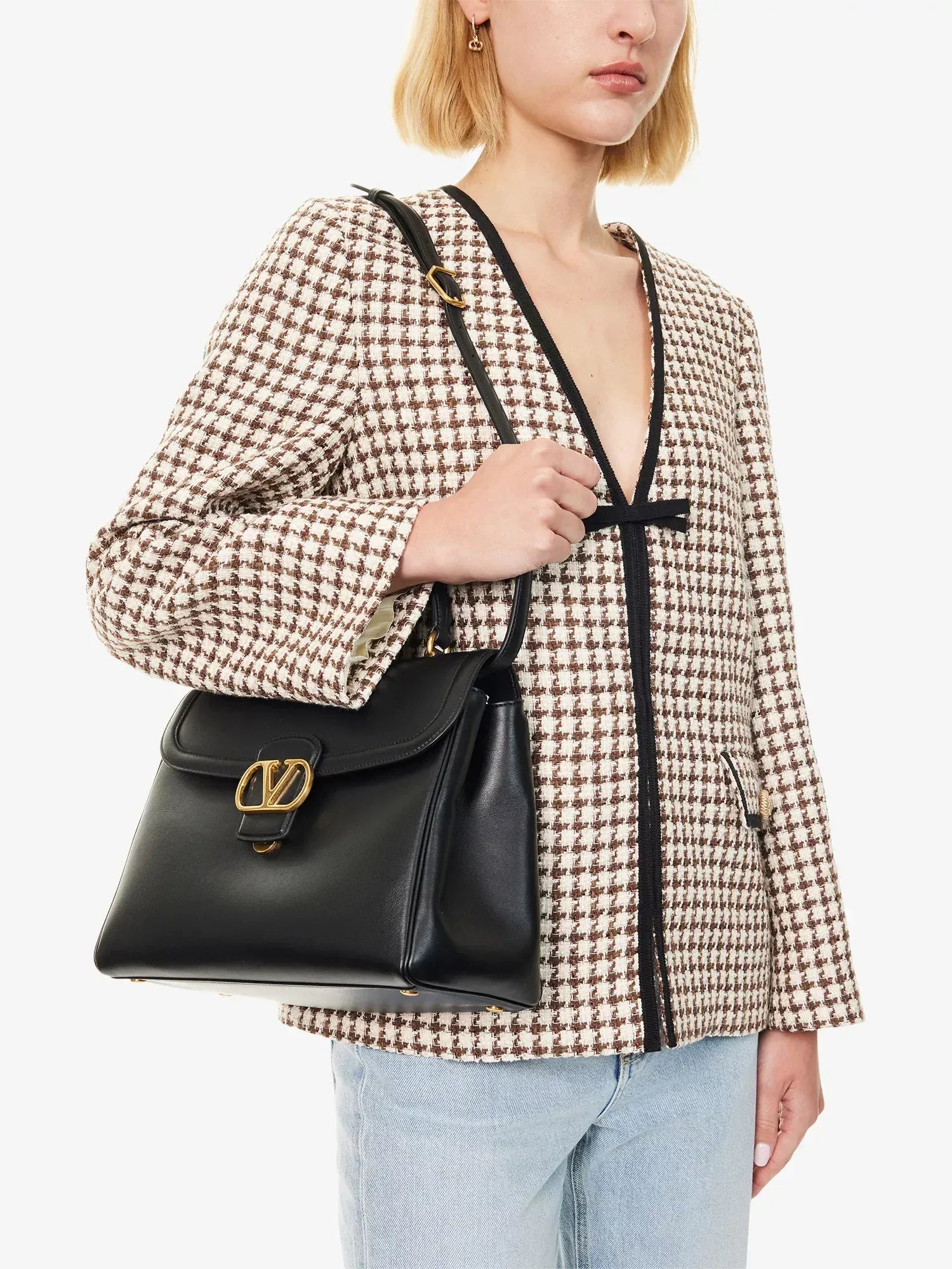Valentino Garavani 9to5 Leather Top Handle Bag