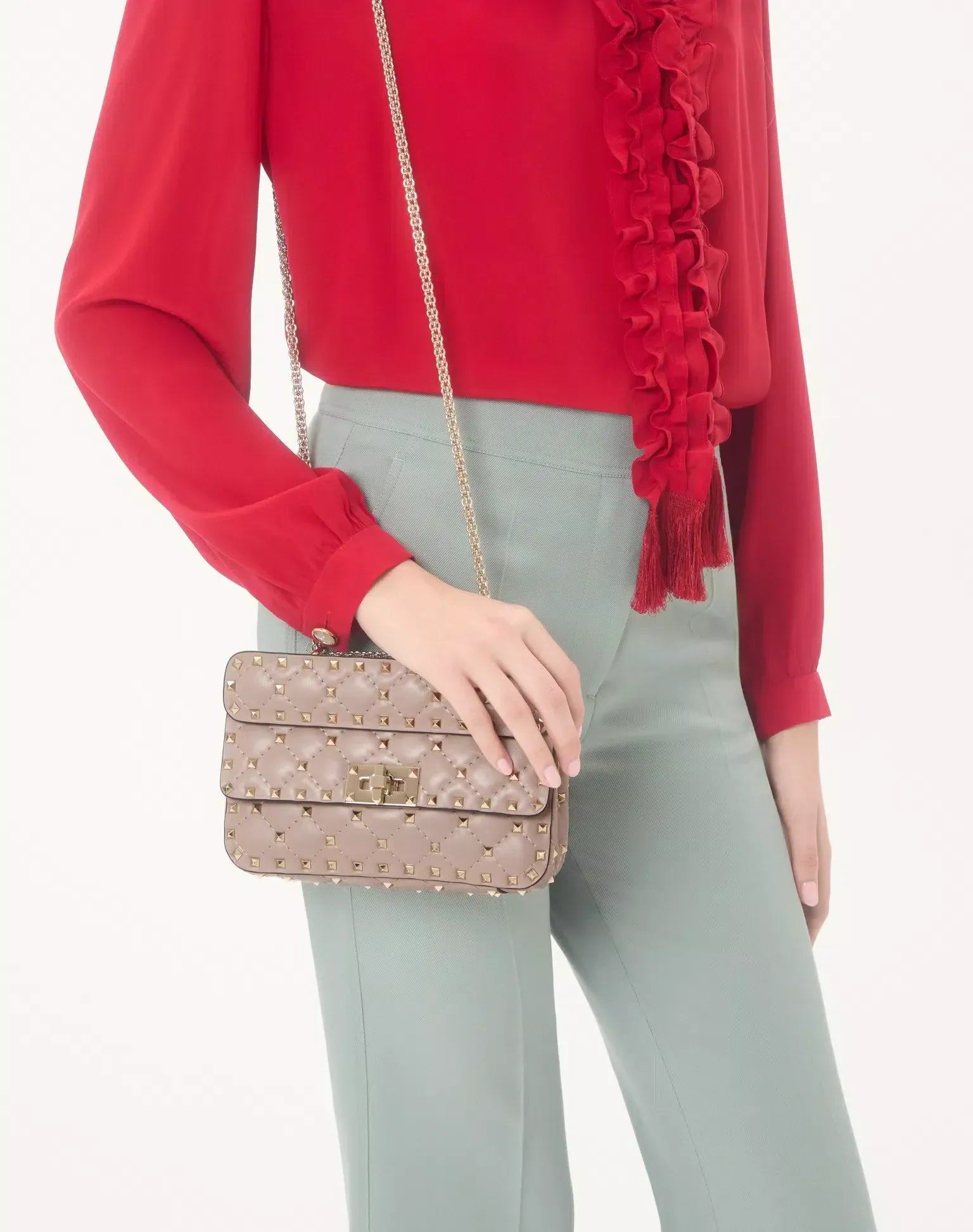 Valentino Garavani Aries Small Nappa Rockstud Spike Bag