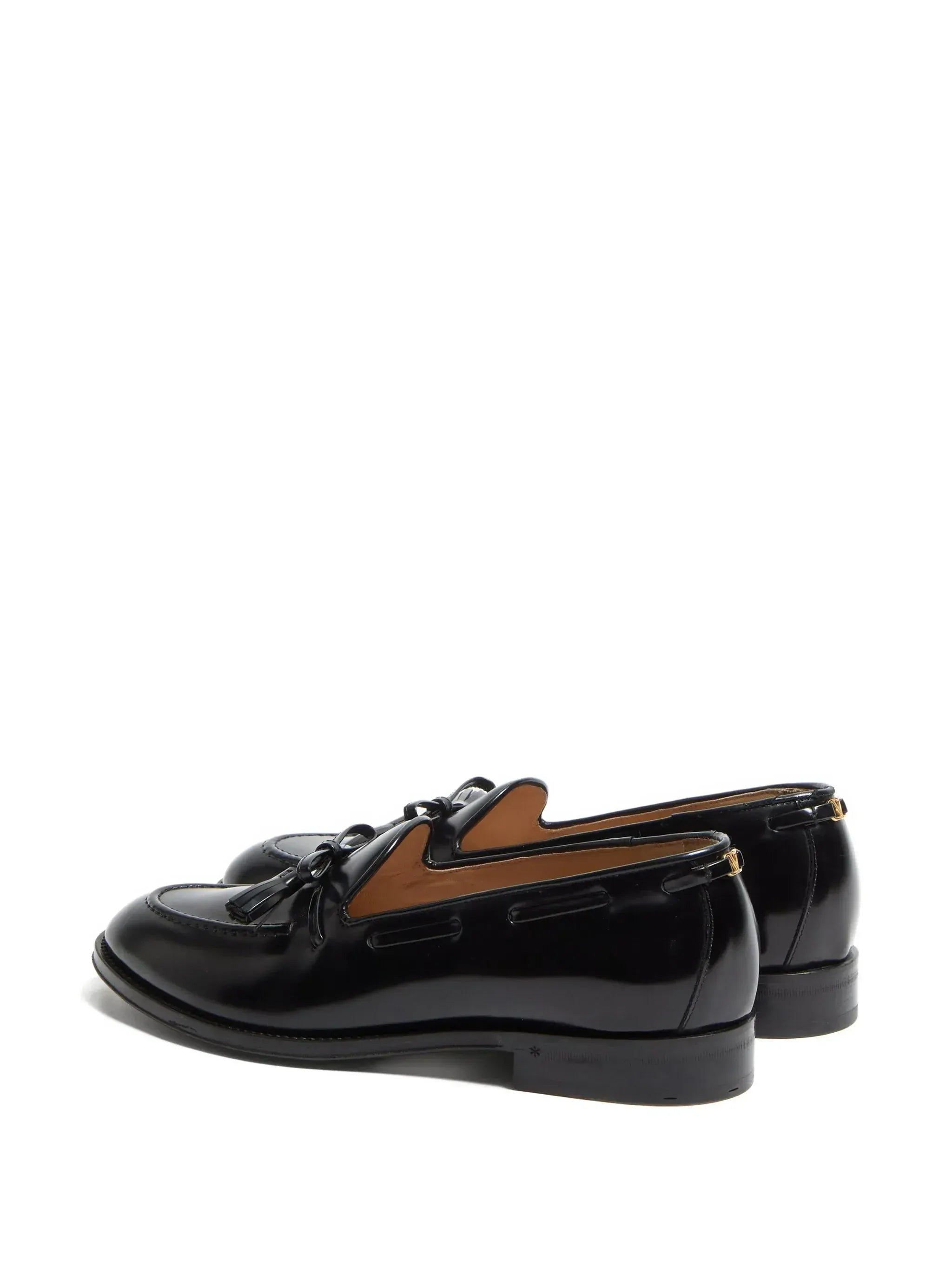 Valentino Garavani Bowshire Polished Leather Loafers