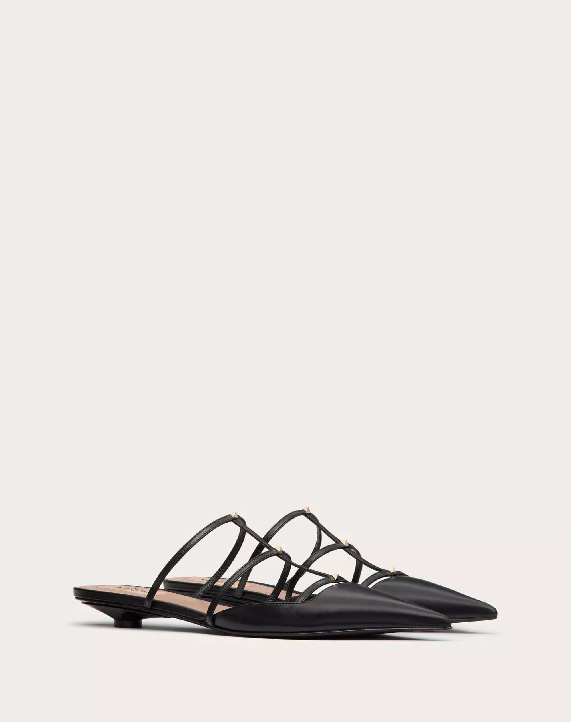 Valentino Garavani Rockstud Wispy Leather Mules