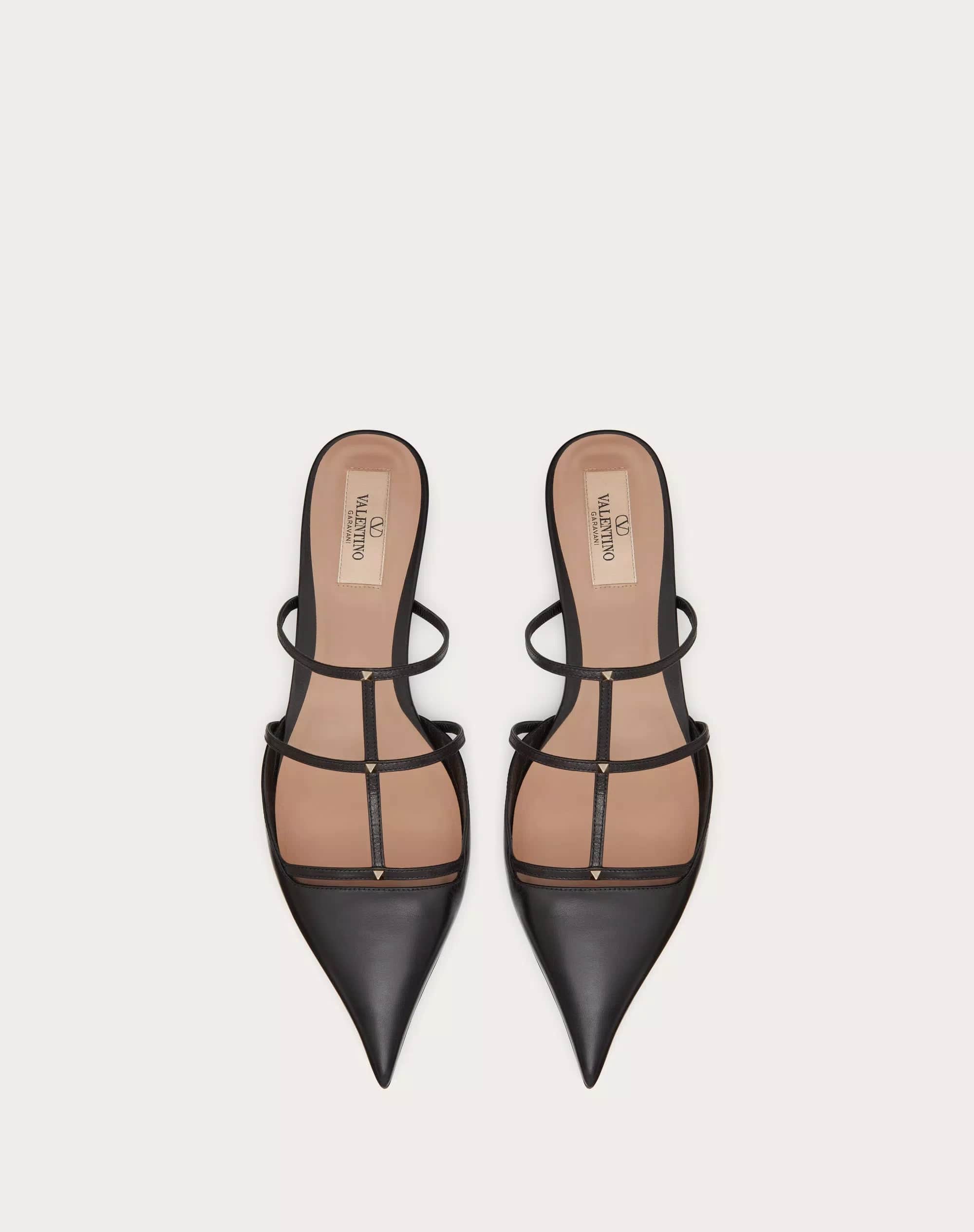 Valentino Garavani Rockstud Wispy Leather Mules