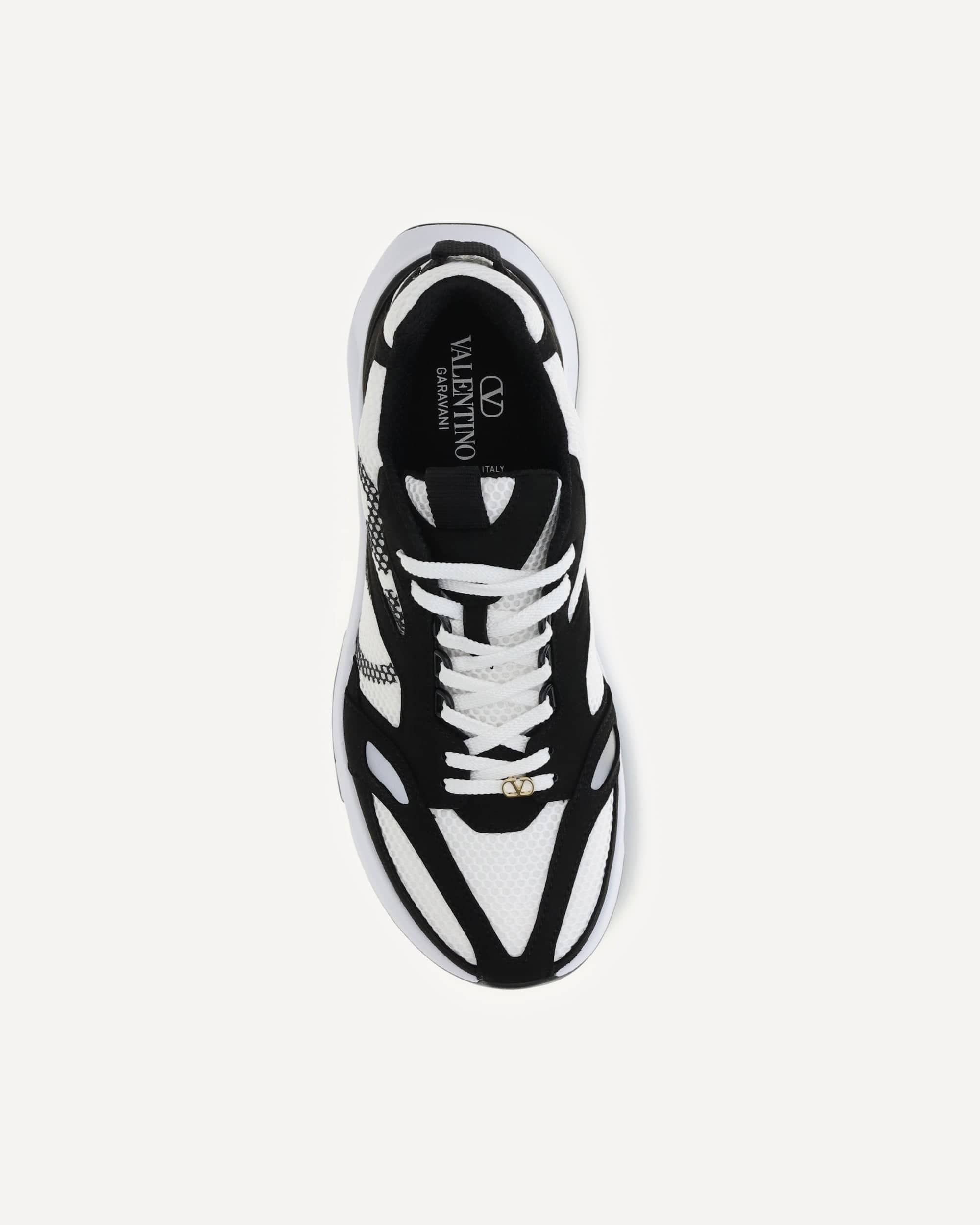 Valentino Garavani Demivee Mesh And Suede Sneakers | Sendegaro UK