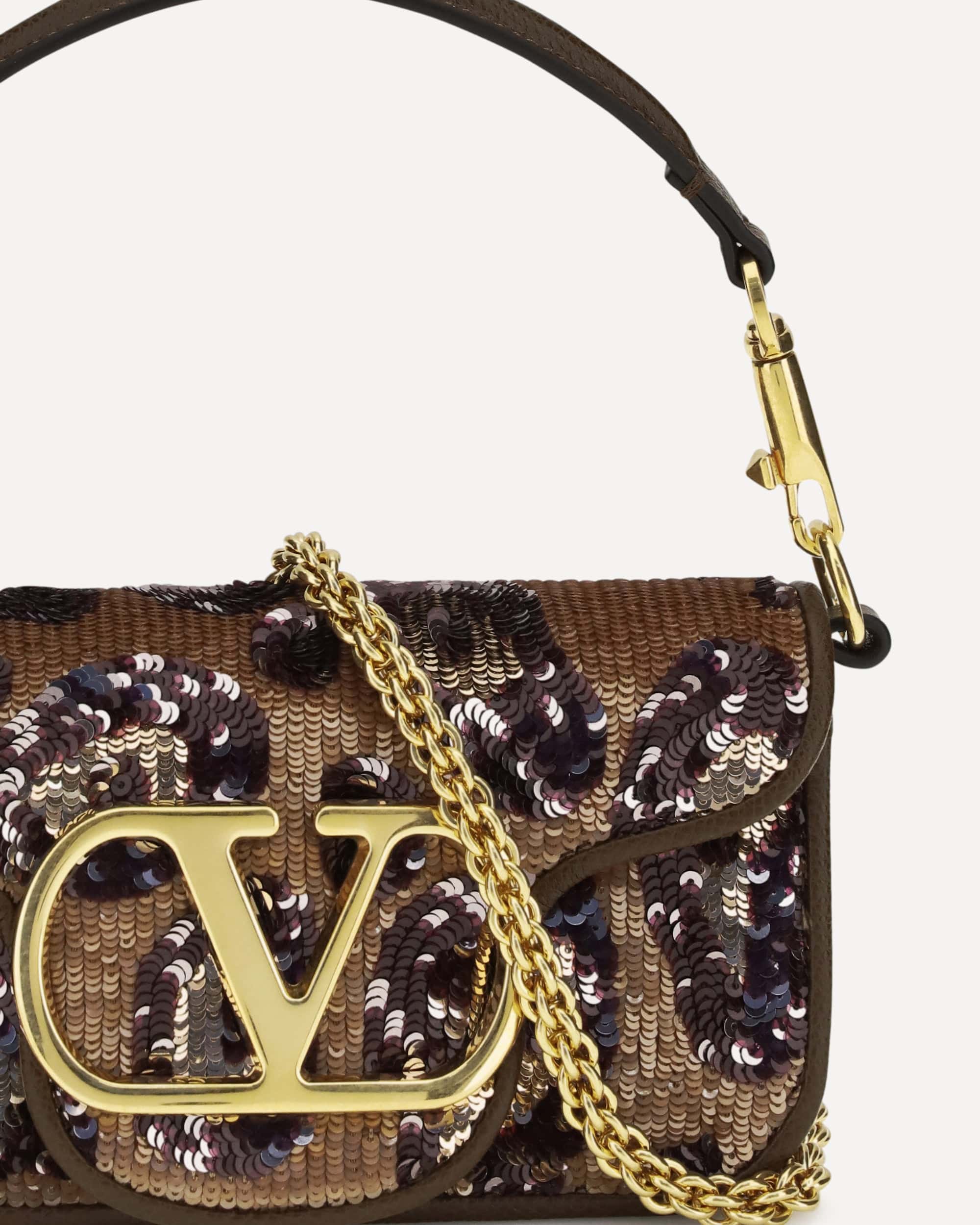 Valentino Garavani Embroidered Animalier Locò Shoulder Bag