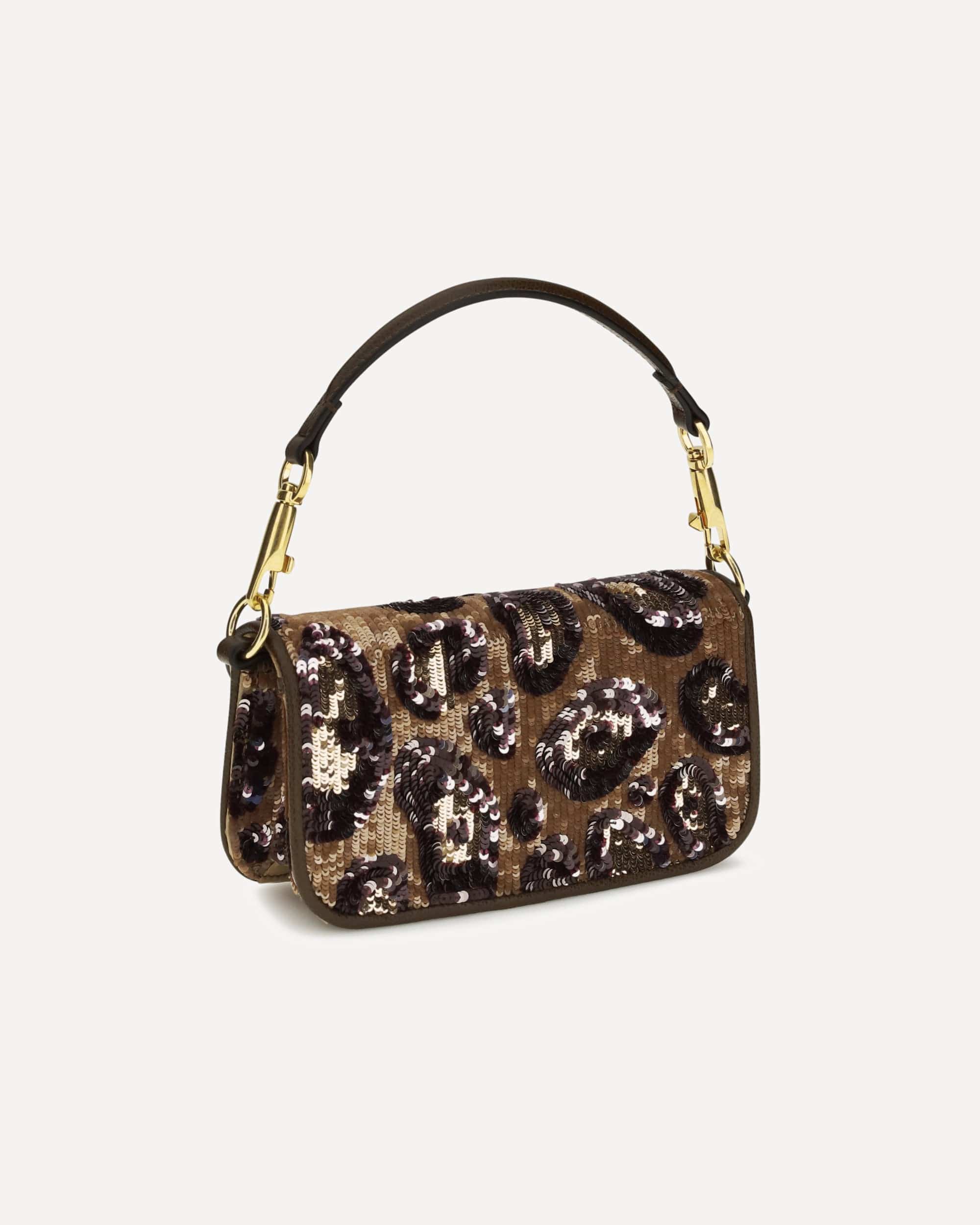 Valentino Garavani Embroidered Animalier Locò Shoulder Bag