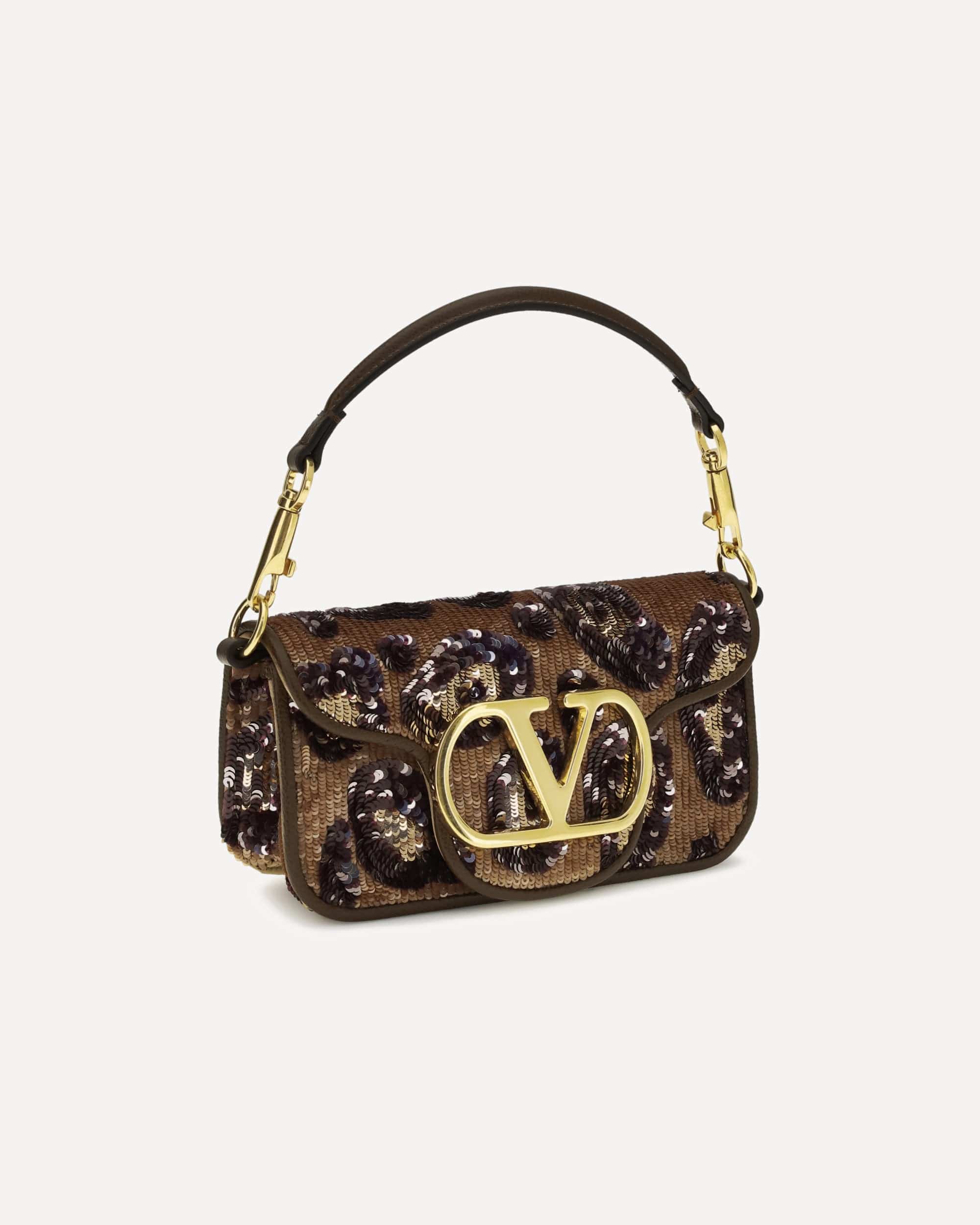 Valentino Garavani Embroidered Animalier Locò Shoulder Bag