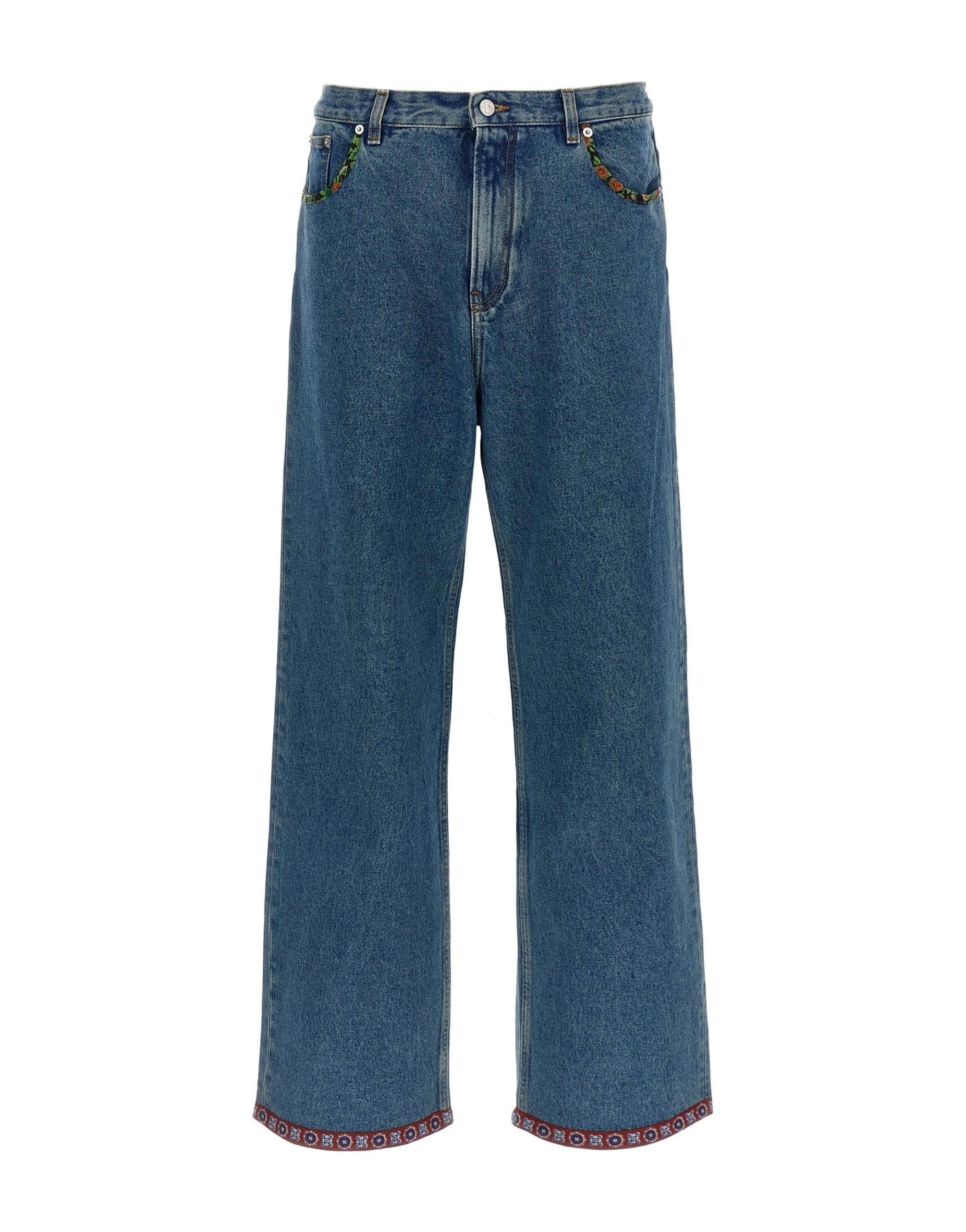 Valentino Garavani Valentino Garavani Floral Insert Jeans