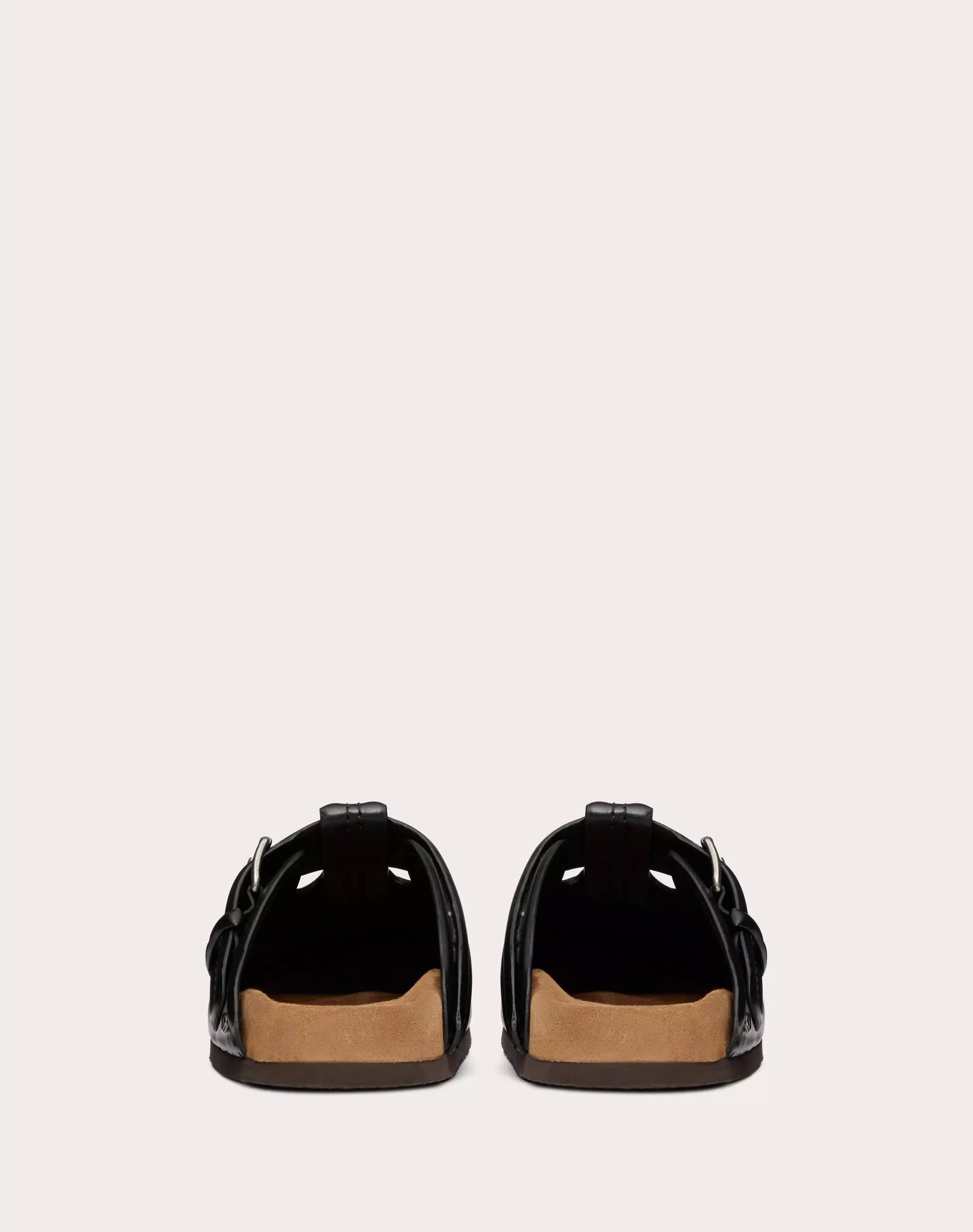 Valentino Garavani Fussbett Leather Slippers