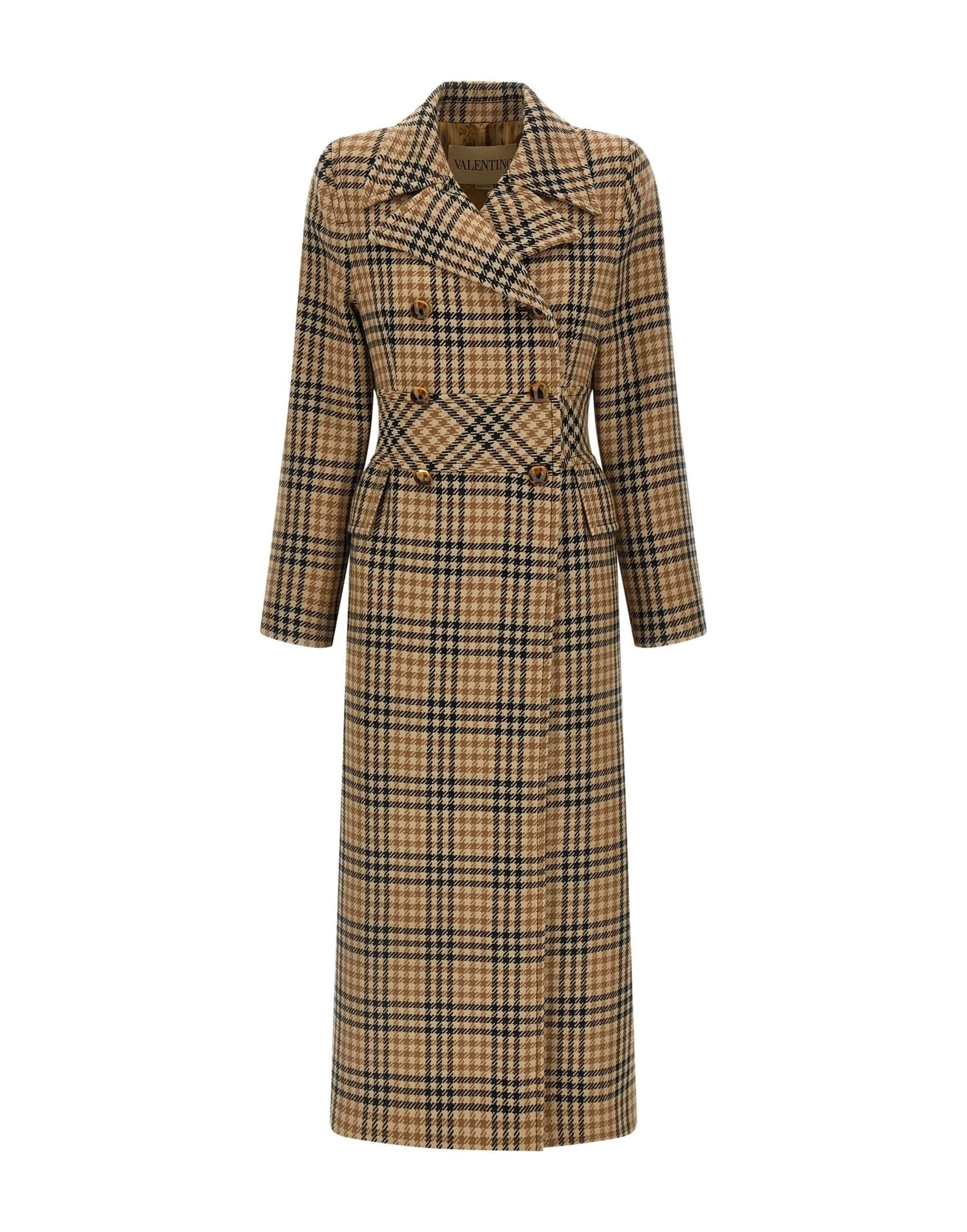 Valentino Garavani Valentino Garavani Houndstooth Wool Coat