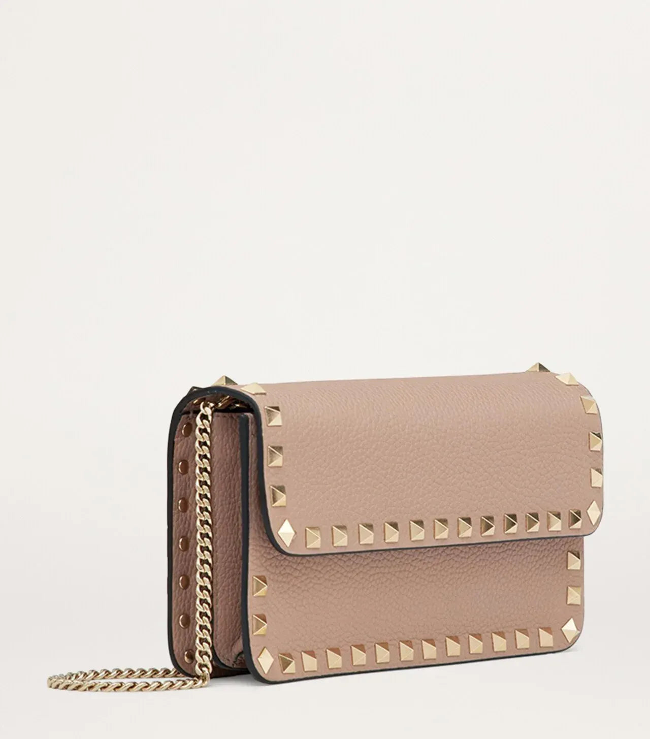 Valentino Garavani Leather Rockstud Chain Wallet