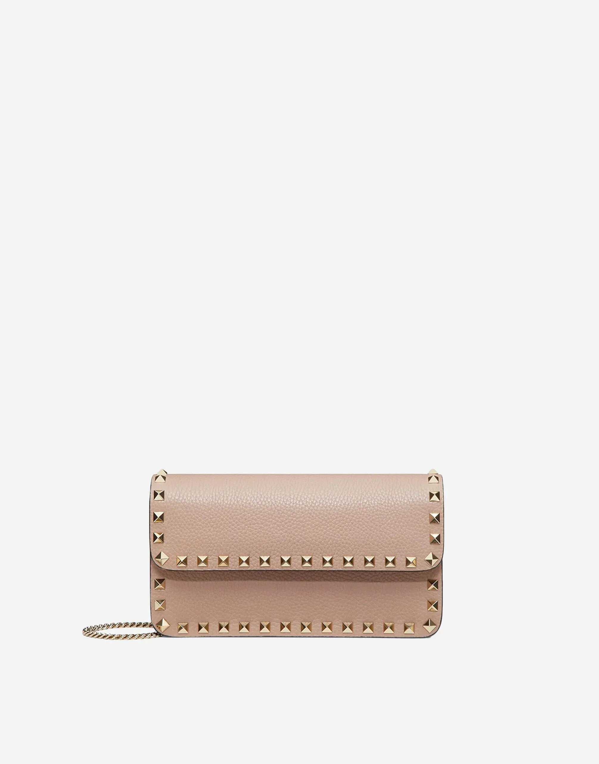 Valentino Garavani Leather Rockstud Chain Wallet