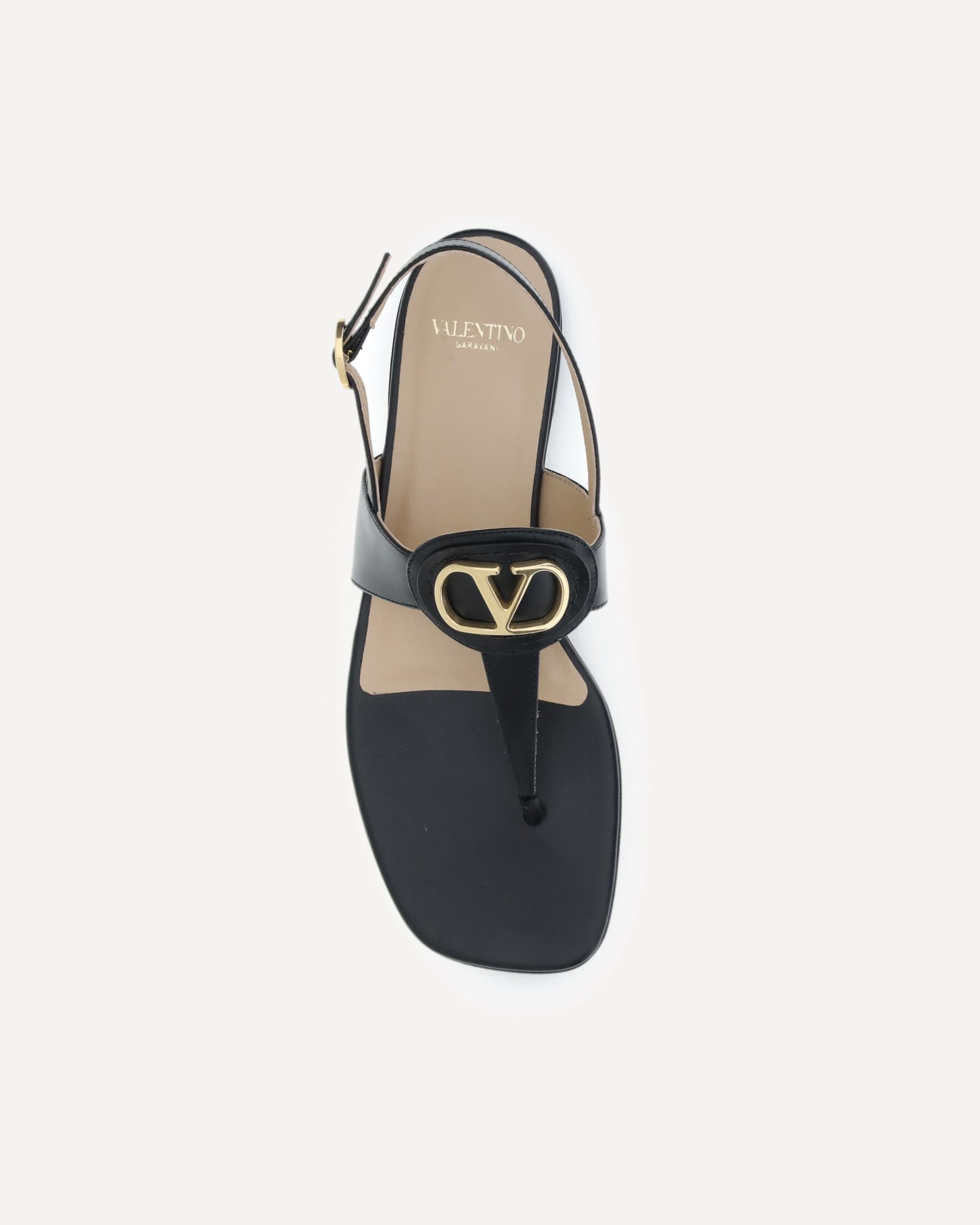 Valentino Garavani Leather Thong Sandals With Vlogo