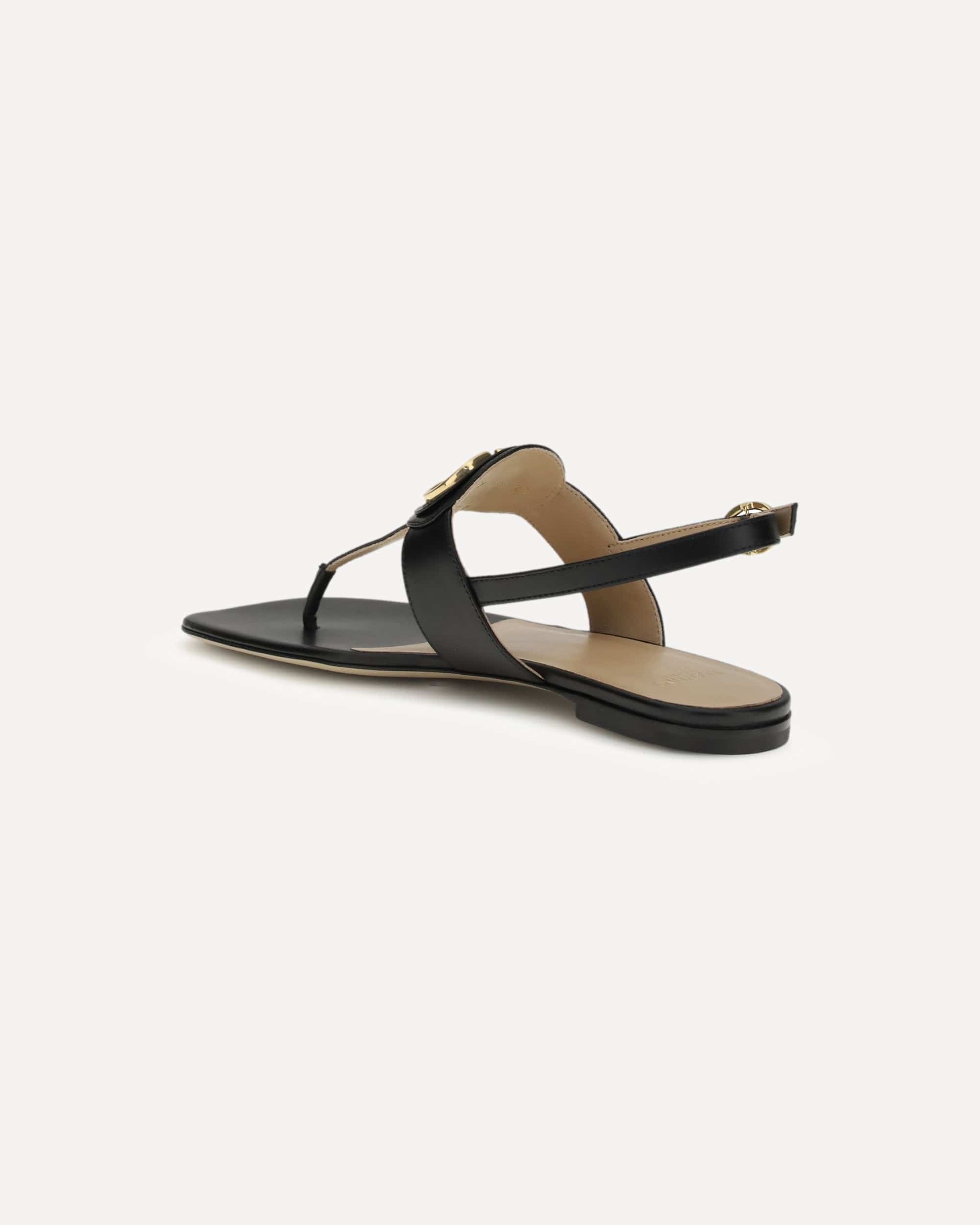 Valentino Garavani Leather Thong Sandals With Vlogo