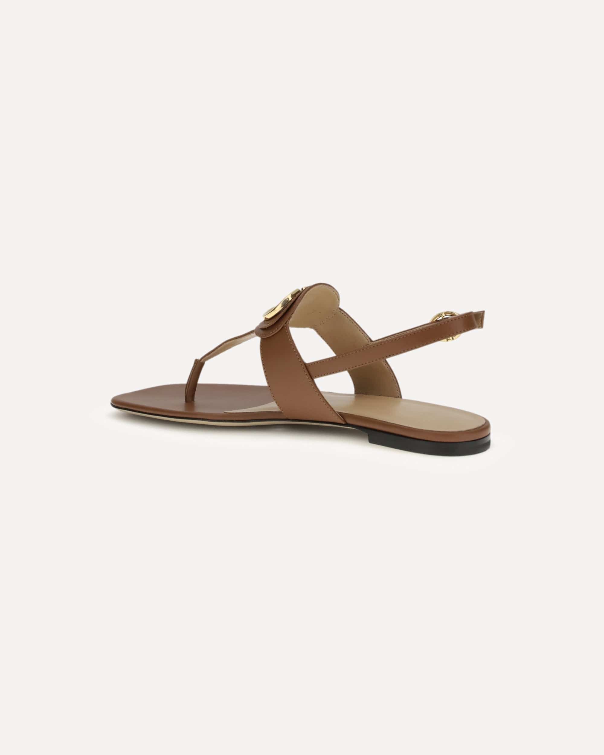 Valentino Garavani Leather Thong Sandals With Vlogo