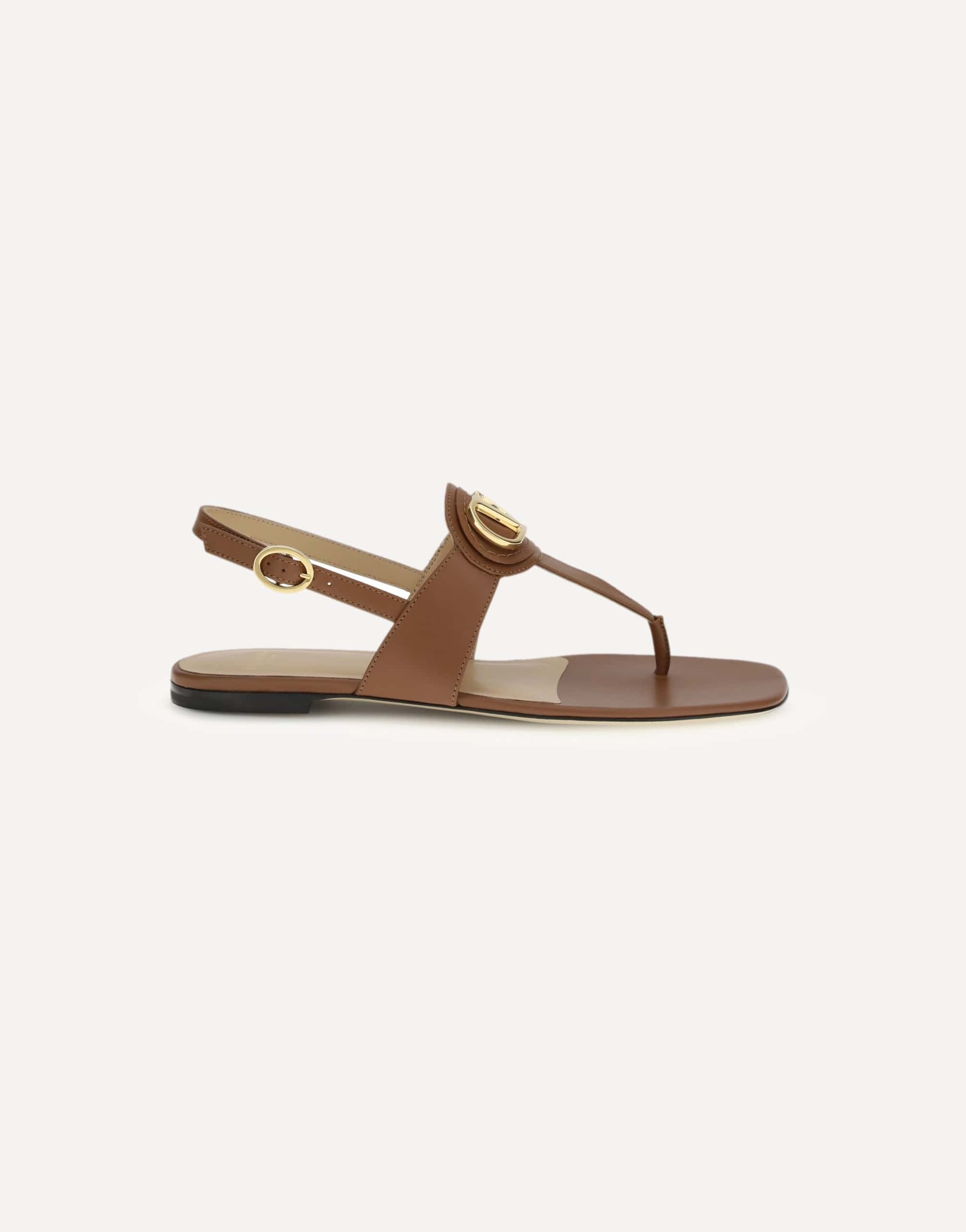 Valentino Garavani Leather Thong Sandals With Vlogo