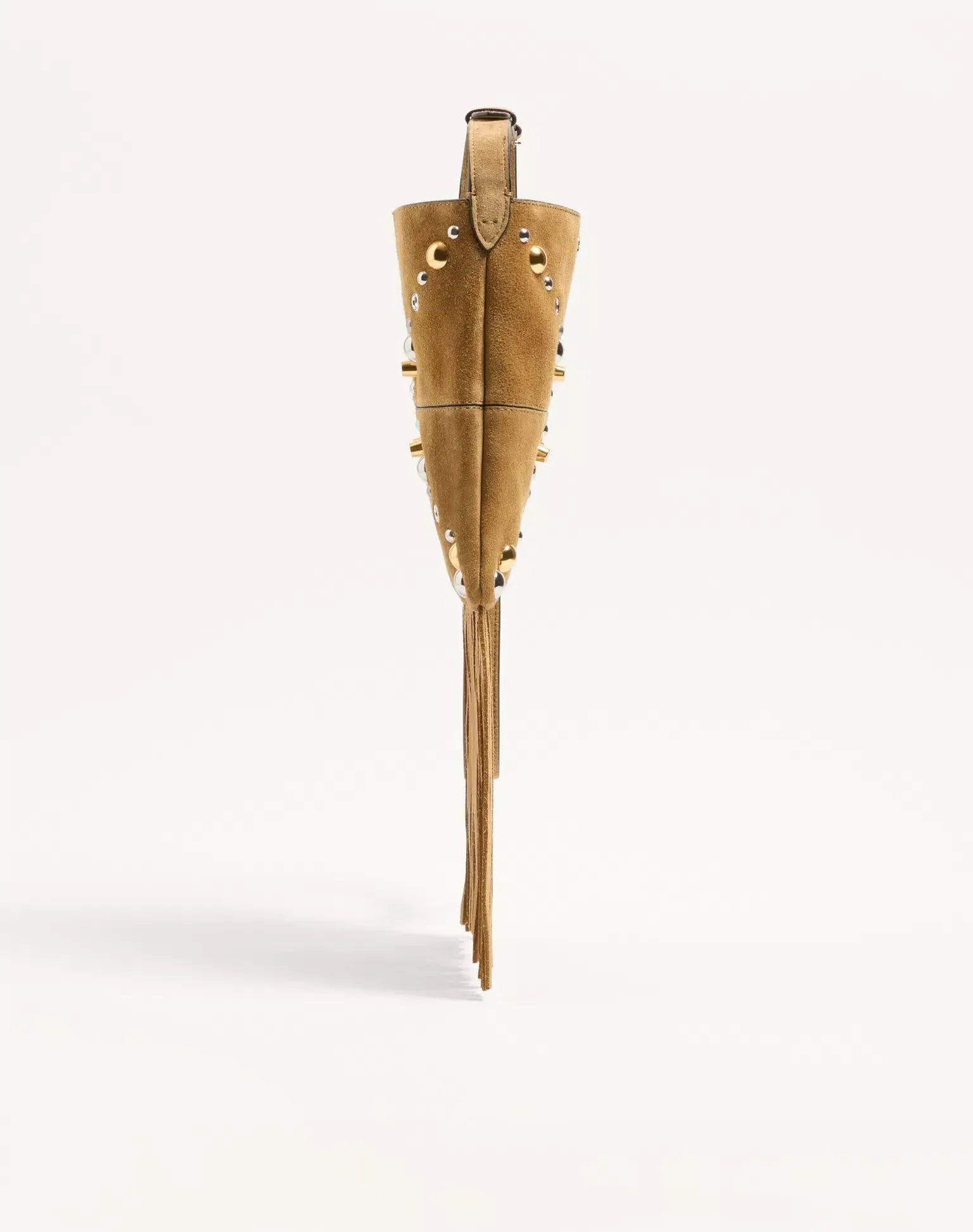 Valentino Garavani Macara Fringe Nellcôte Small Shoulder Bag