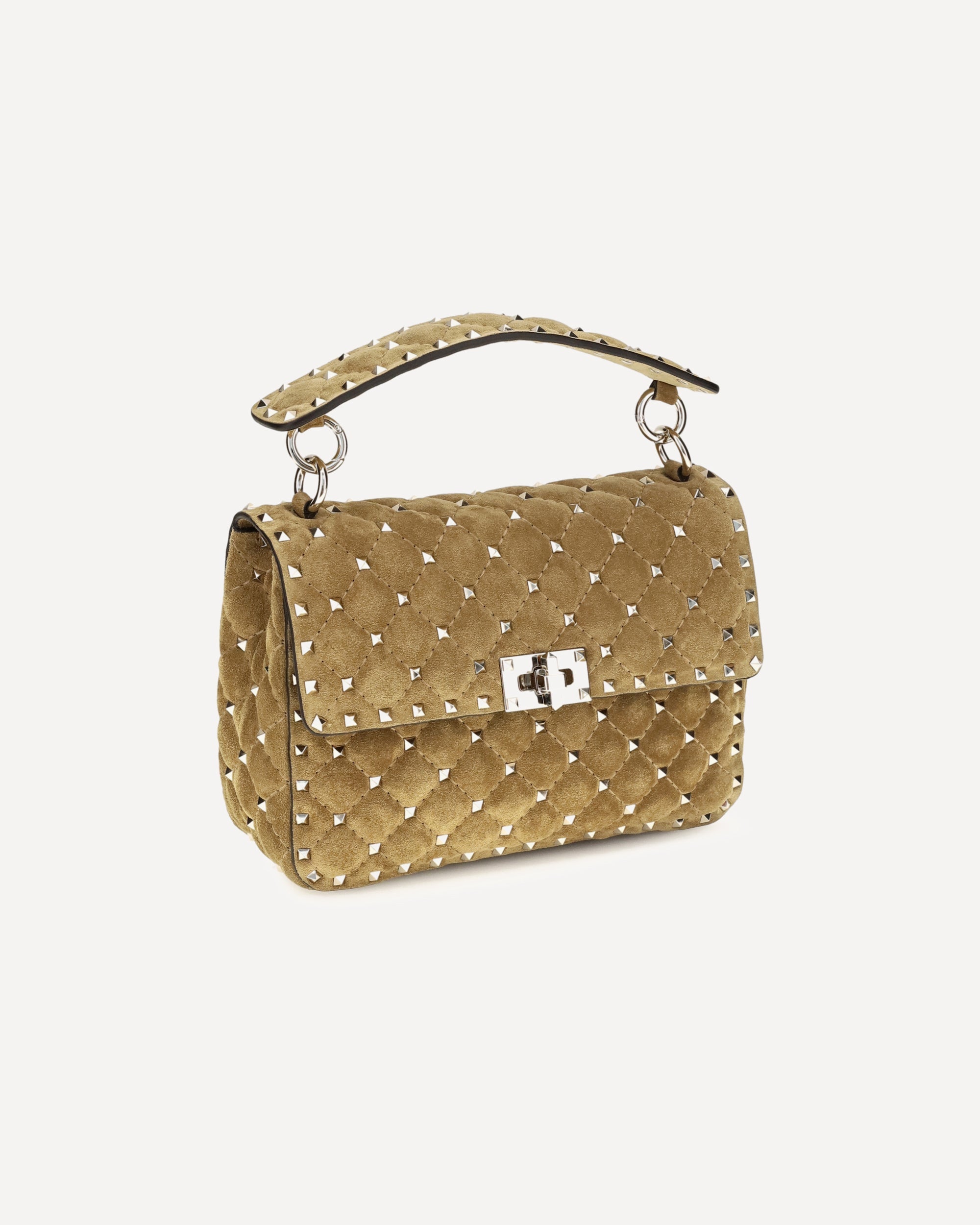 Valentino Garavani Medium Rockstud Spike Handtasche aus Veloursleder mit Henkel