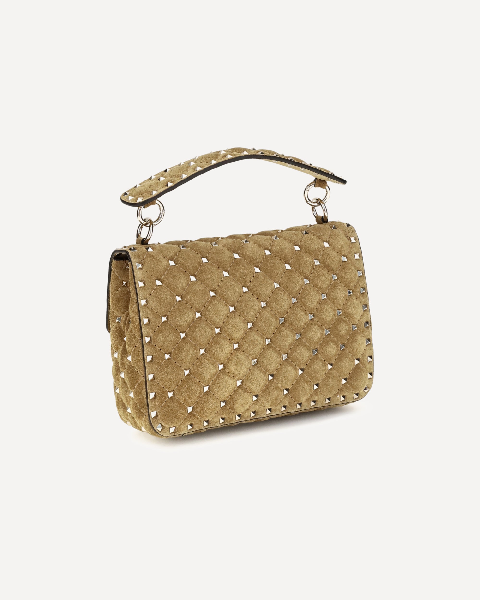 Valentino Garavani Medium Rockstud Spike Handtasche aus Veloursleder mit Henkel