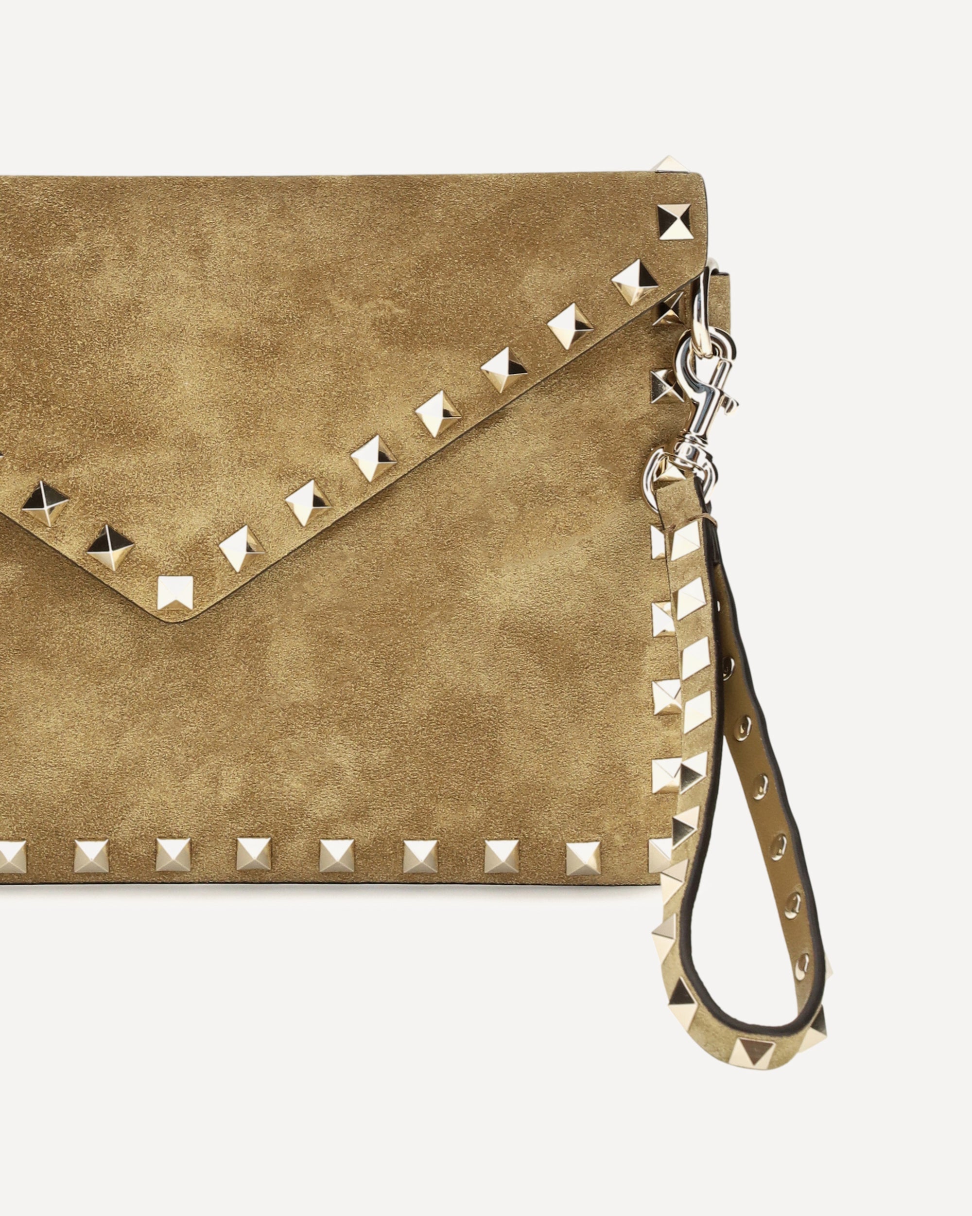 Valentino Garavani mittelgroße Rockstud Wildleder-Clutch
