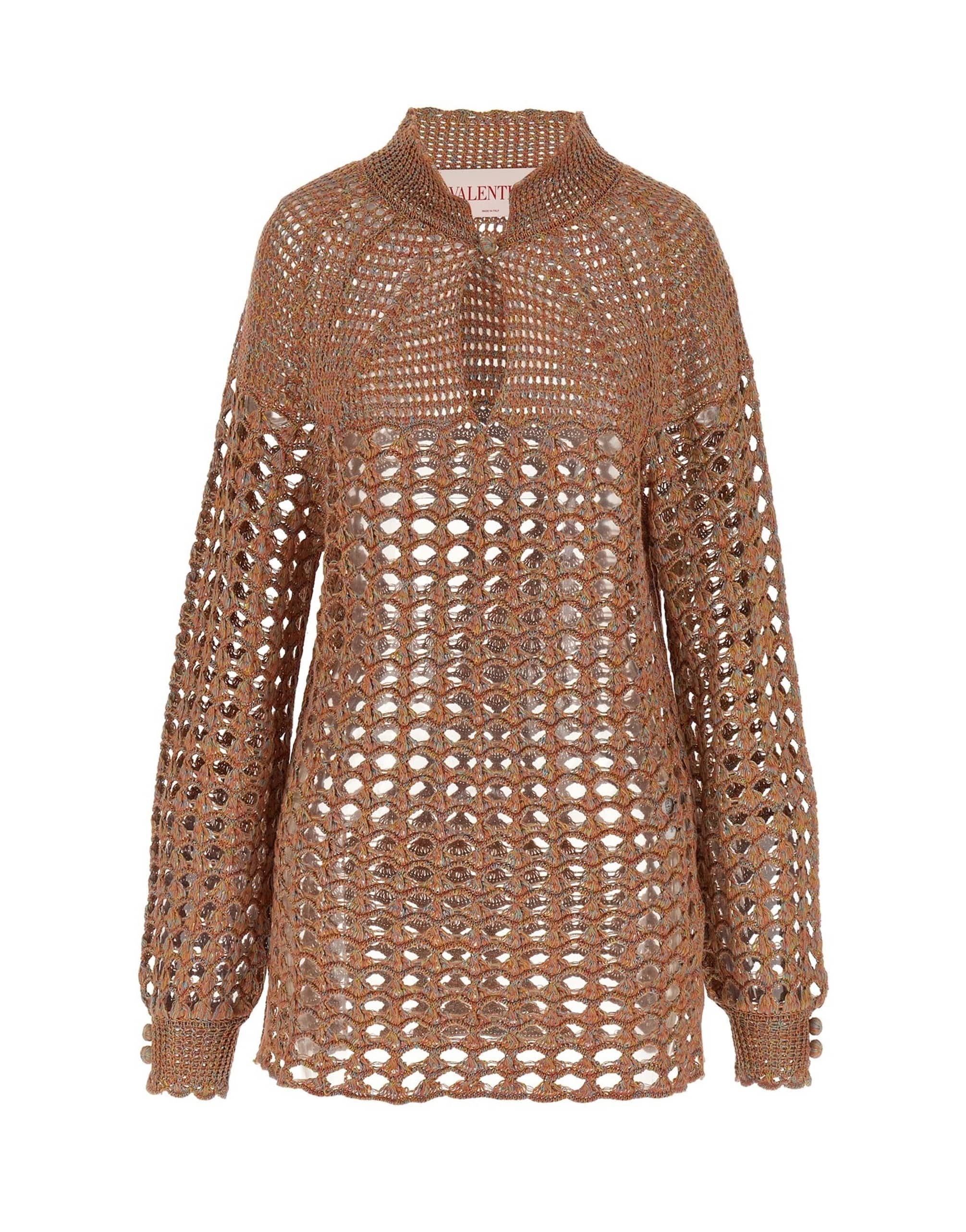 Valentino Garavani Valentino Garavani Openwork Linen Blend Sweater