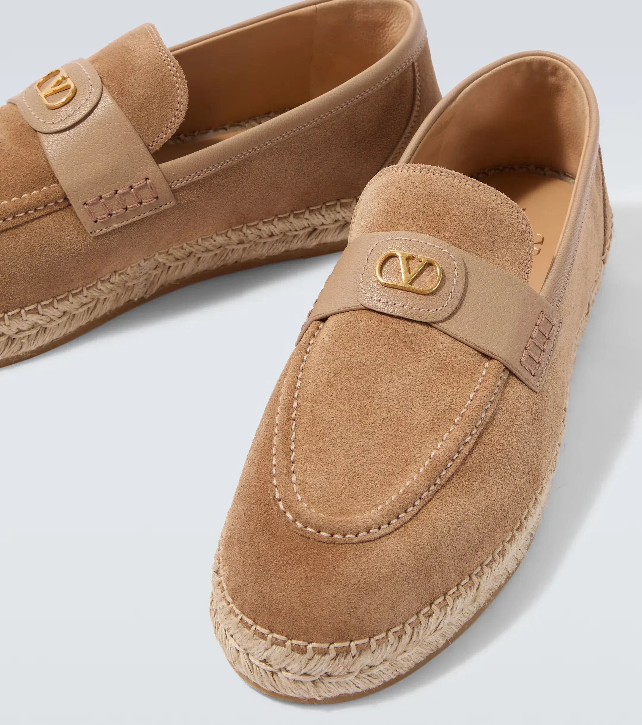 Valentino Garavani Palm Avenue VLogo Suede Espadrilles