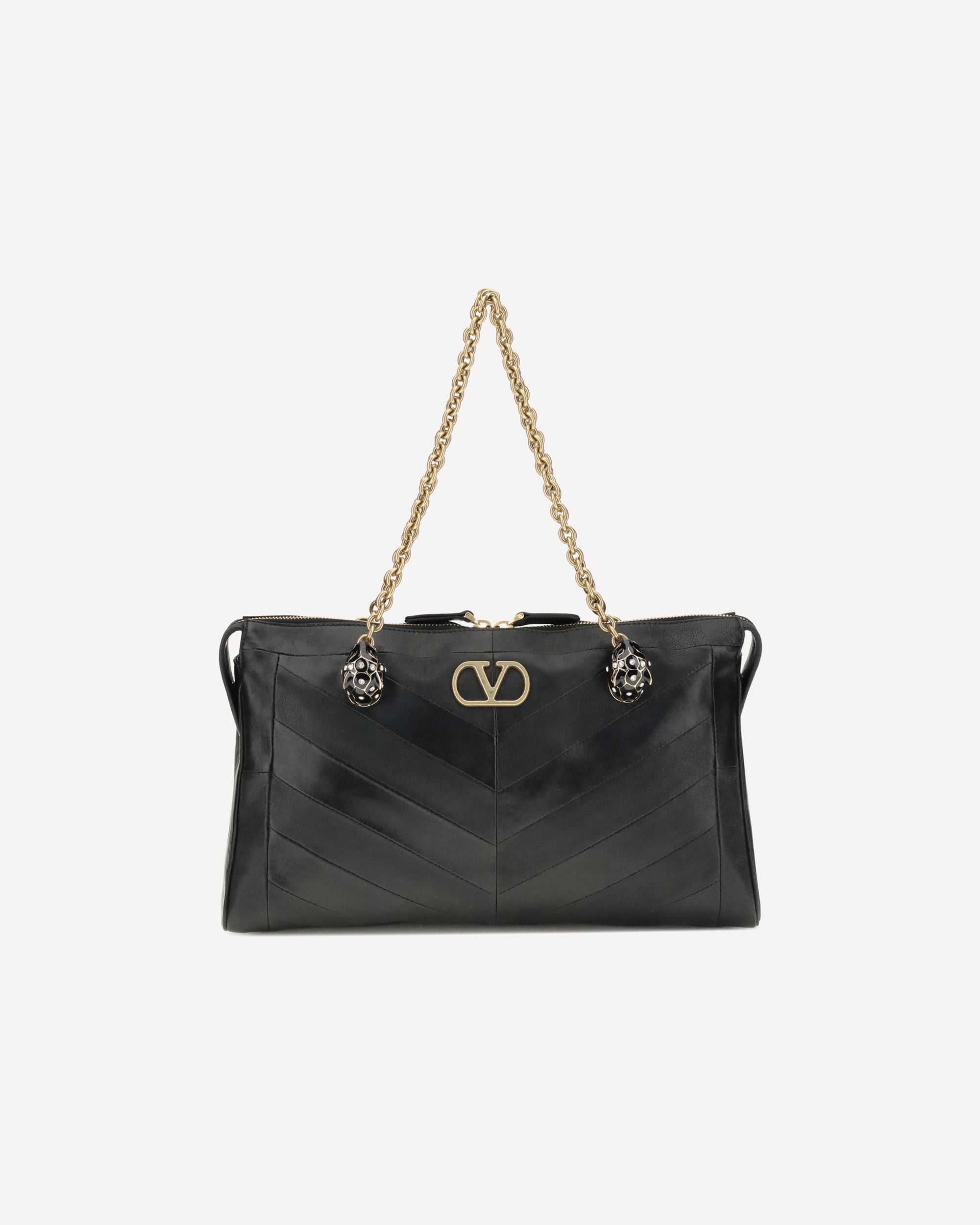 Valentino Garavani Panthea Chevron Shoulder Bag