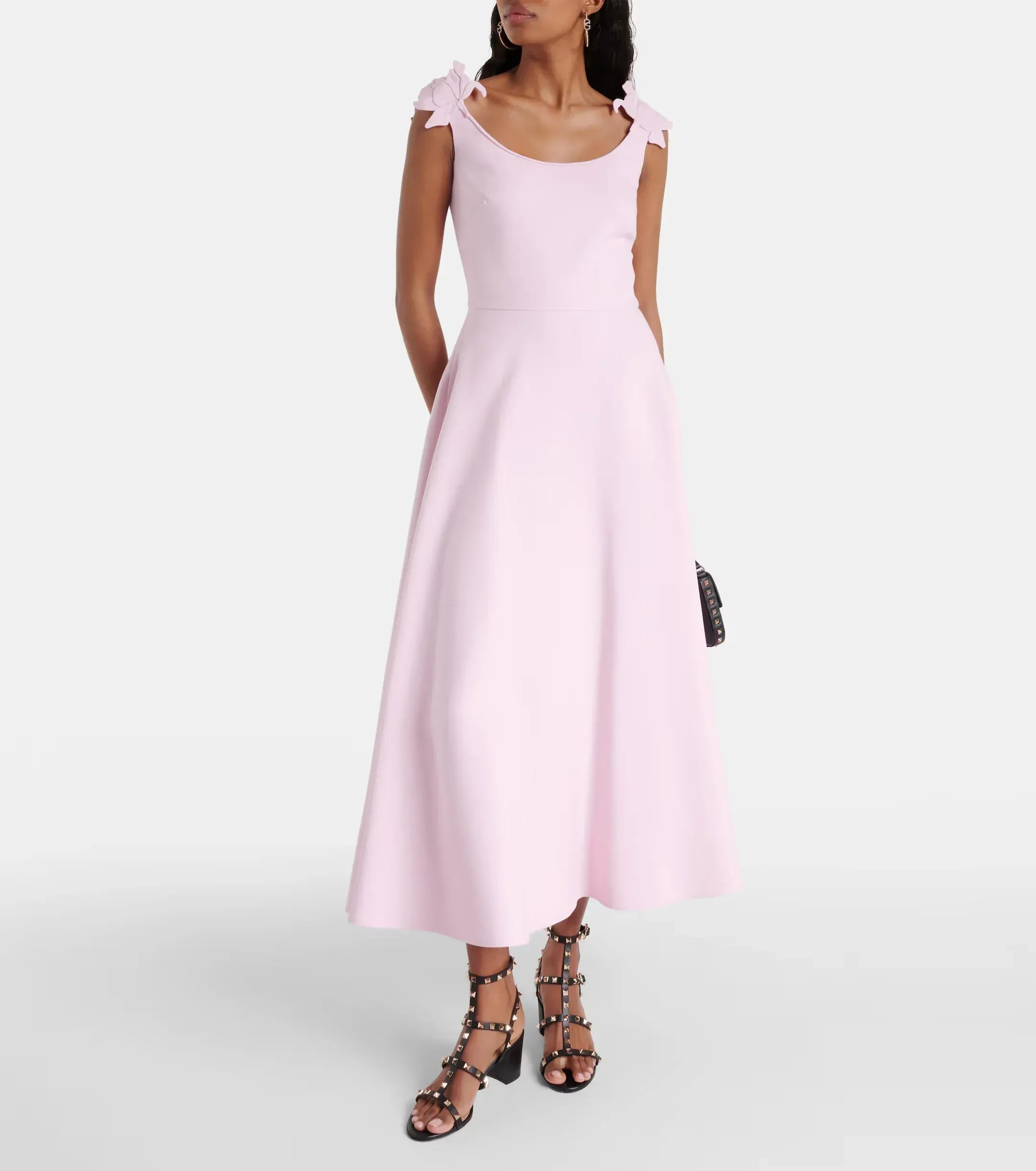 Valentino Garavani Rockstud 铆钉皮革踝带凉鞋