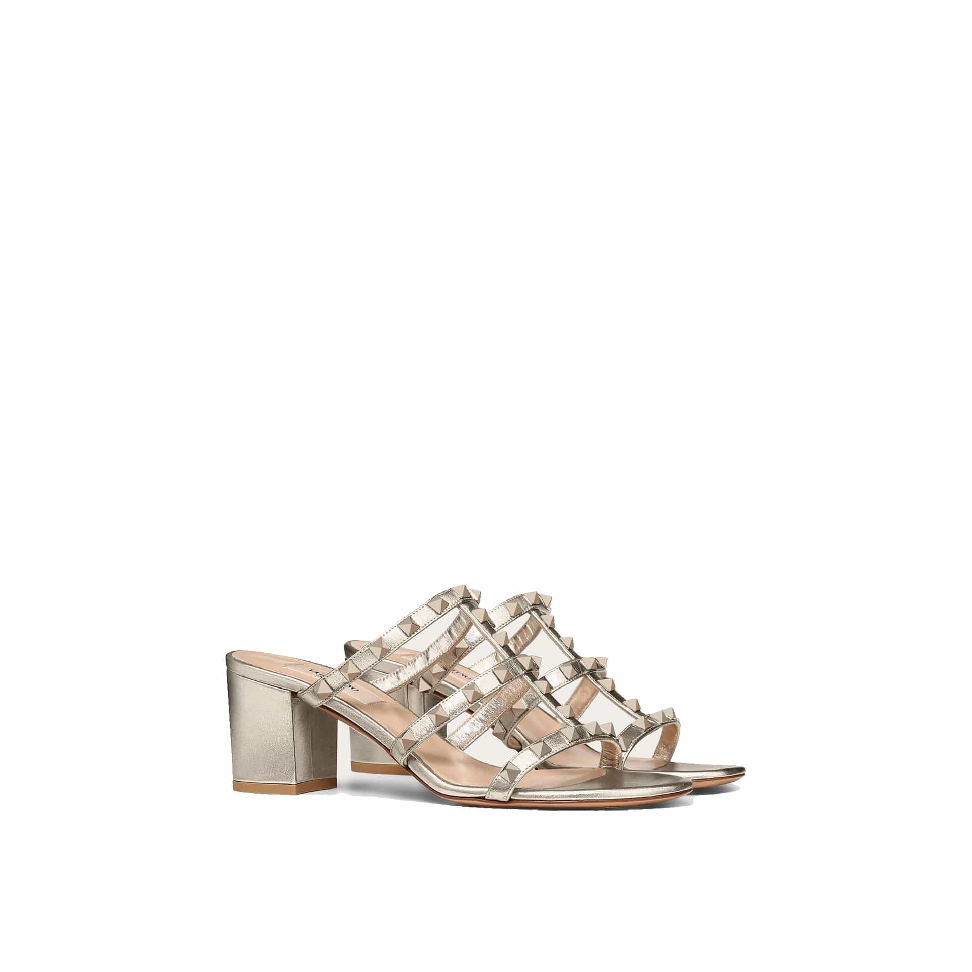 Valentino Garavani Rockstud Calf Leather Mules