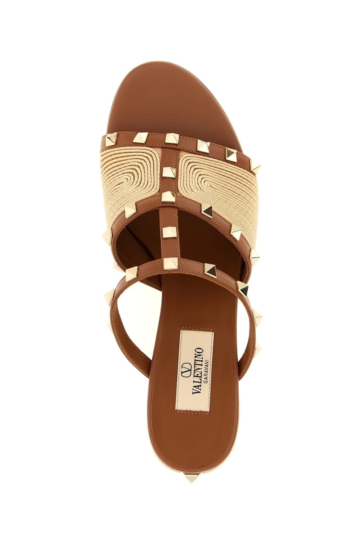 Valentino Garavani Valentino Garavani Rockstud Calf Leather Slides