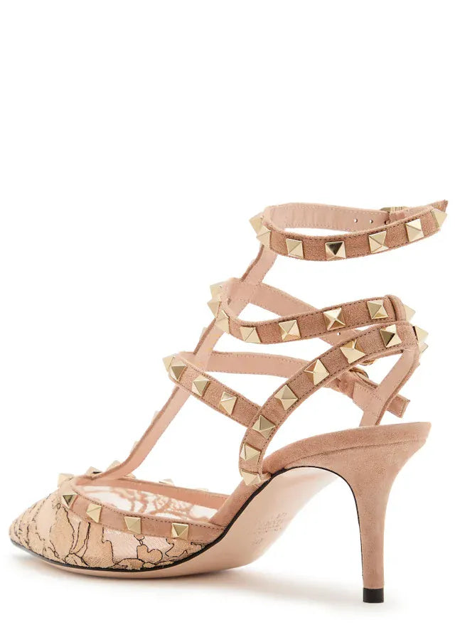 Valentino Garavani Rockstud Pumps con tira de encaje