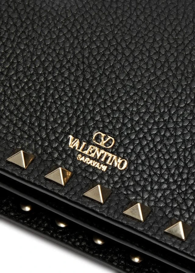 Valentino Garavani Rockstud Leather Clutch Bag