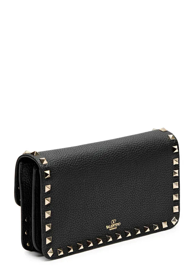 Valentino Garavani Rockstud Leather Clutch Bag