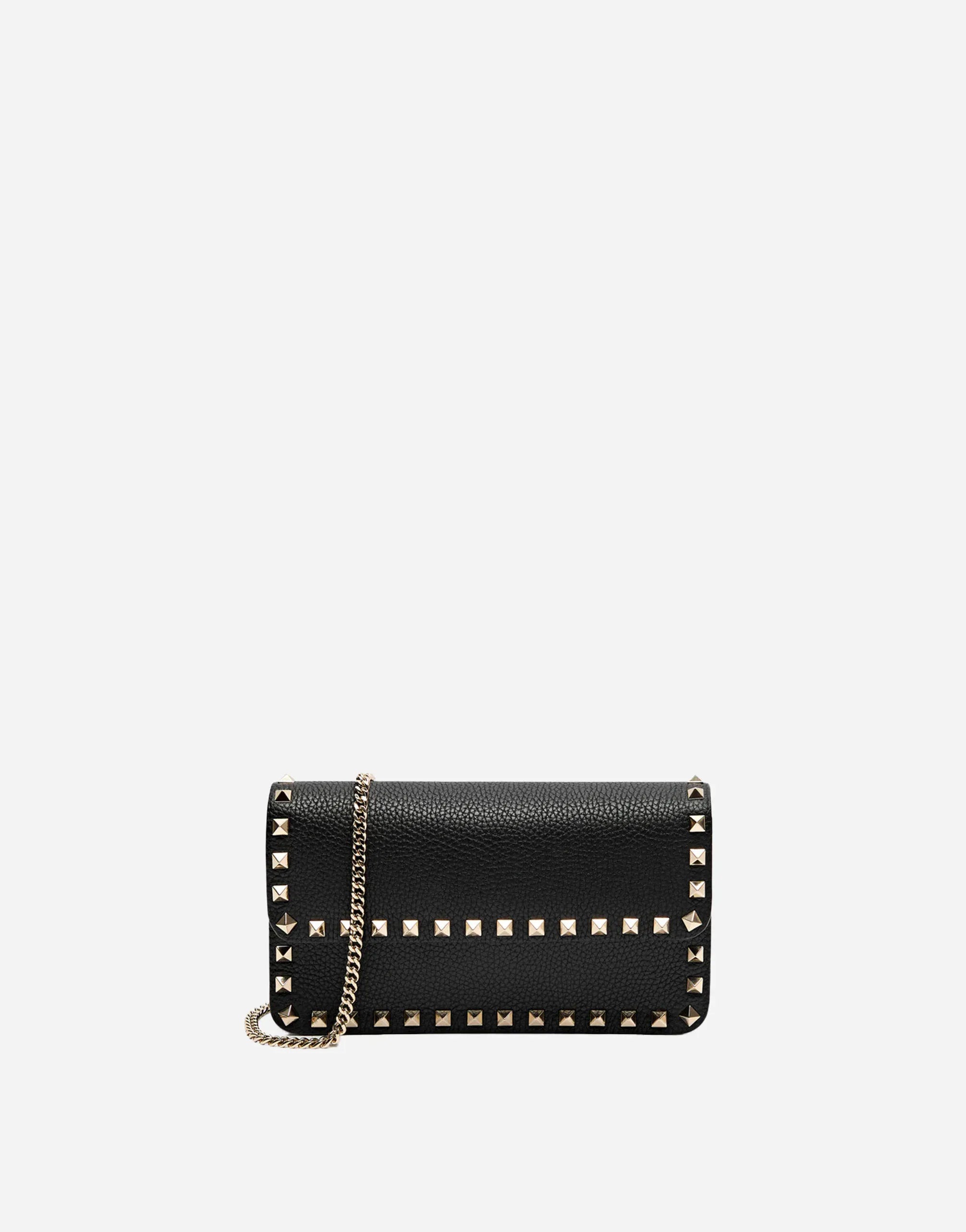 Valentino Garavani Rockstud Leather Clutch Bag