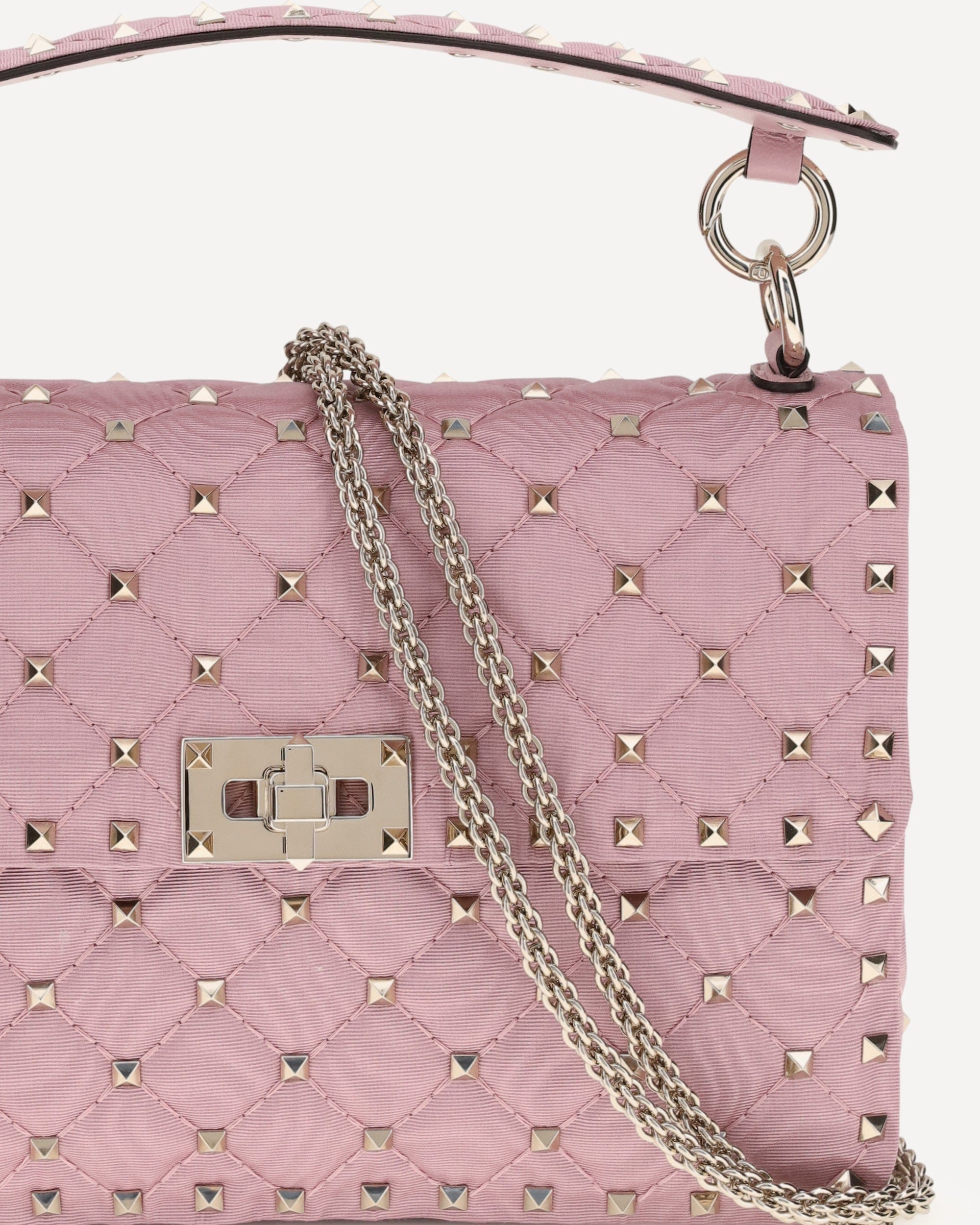 Valentino Garavani Rockstud Quilted Top-Handle Bag