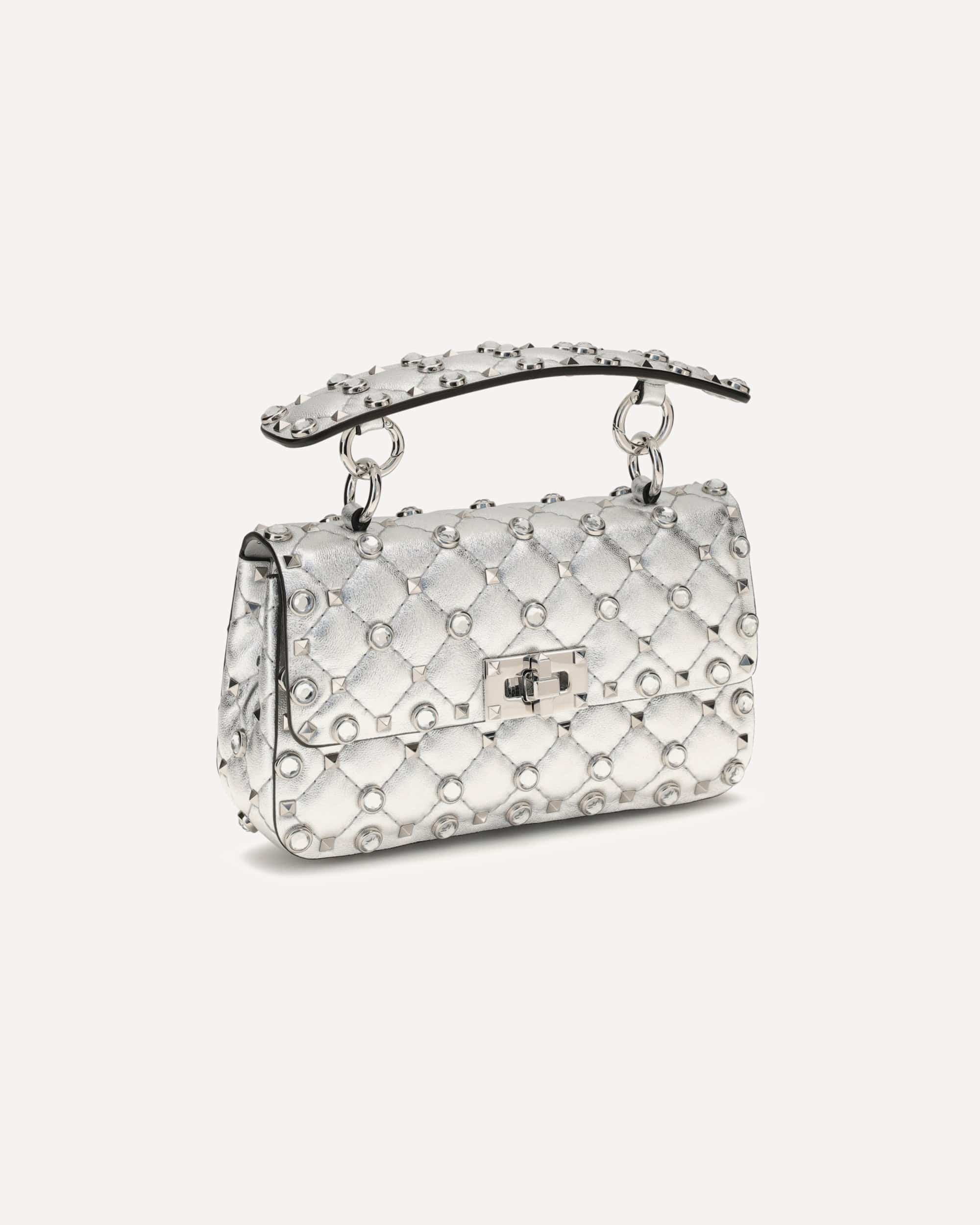 Valentino Garavani ロックスタッズ スパイク ラミネートレザー