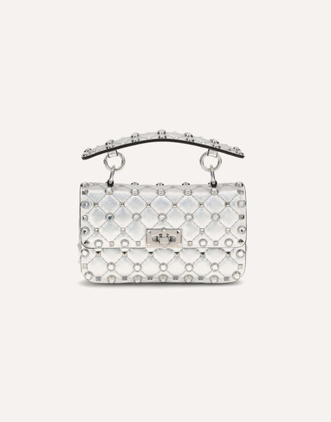 Valentino Garavani Rockstud Spike Laminated Leather Handbag