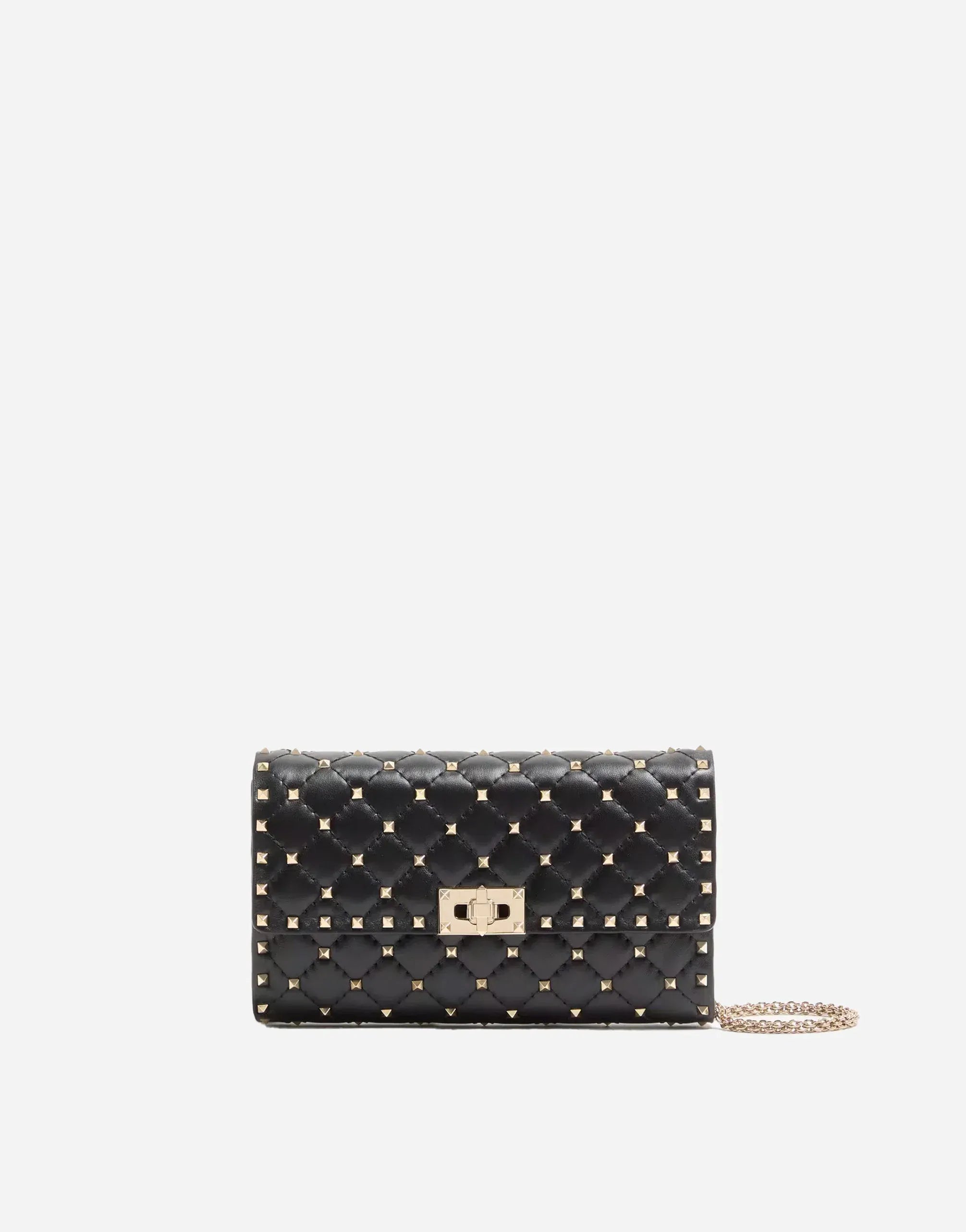 Valentino Garavani Rockstud Spike Nappa Leather Clutch Bag
