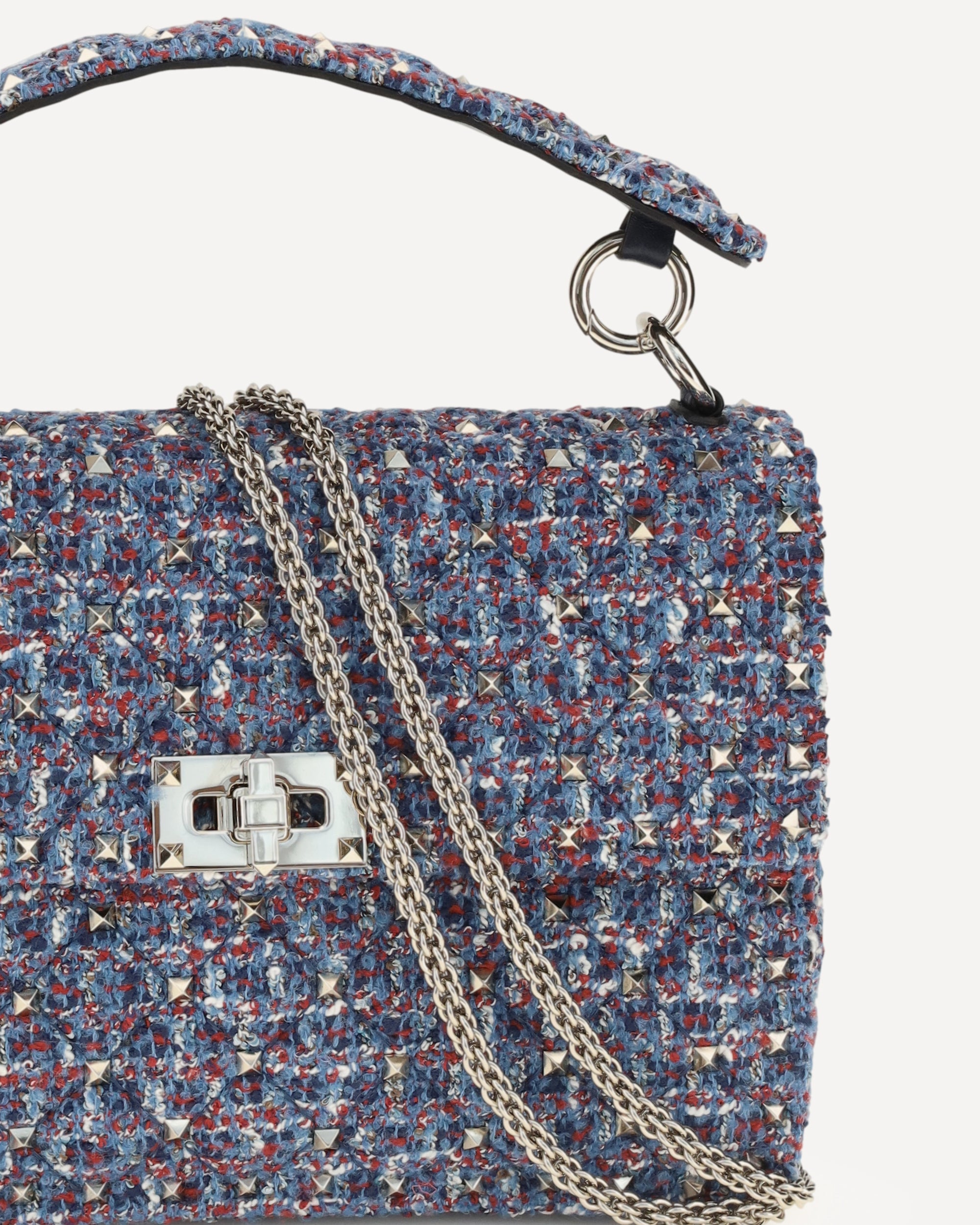 Твидовая сумка Valentino Garavani Rockstud Spike