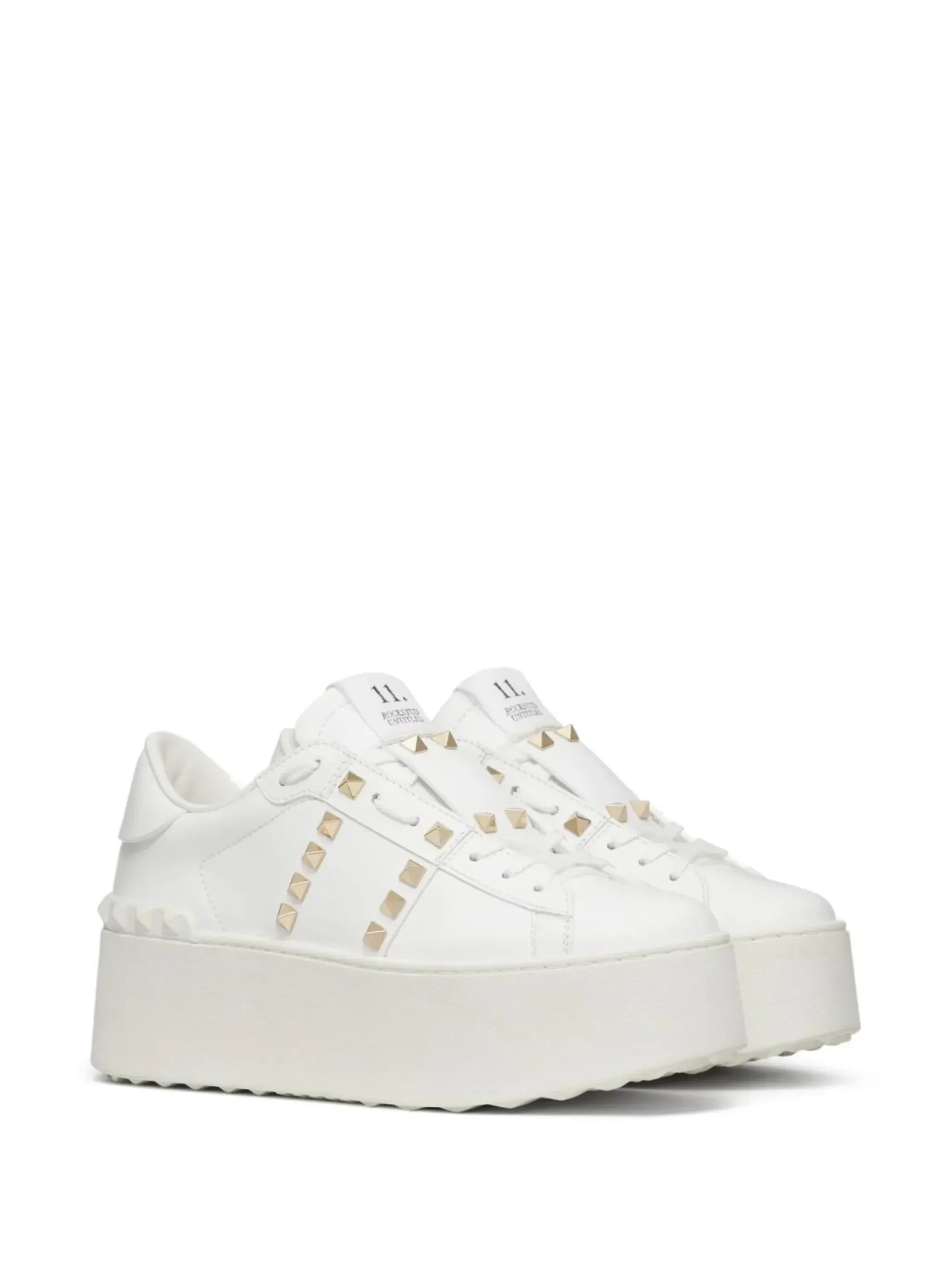 Valentino Garavani ロックスタッズ アンタイトルド レザー フラット