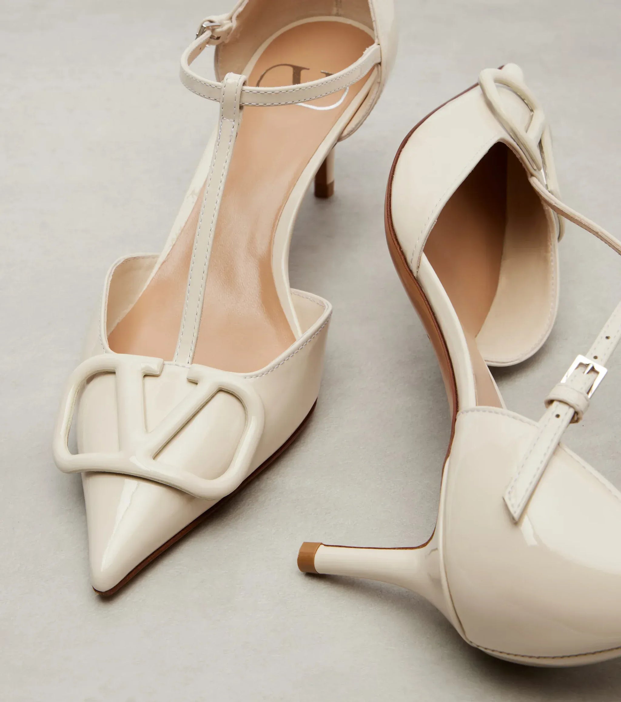 Valentino Garavani Signature D'Orsay VLogo 65 Patent Leather Pumps