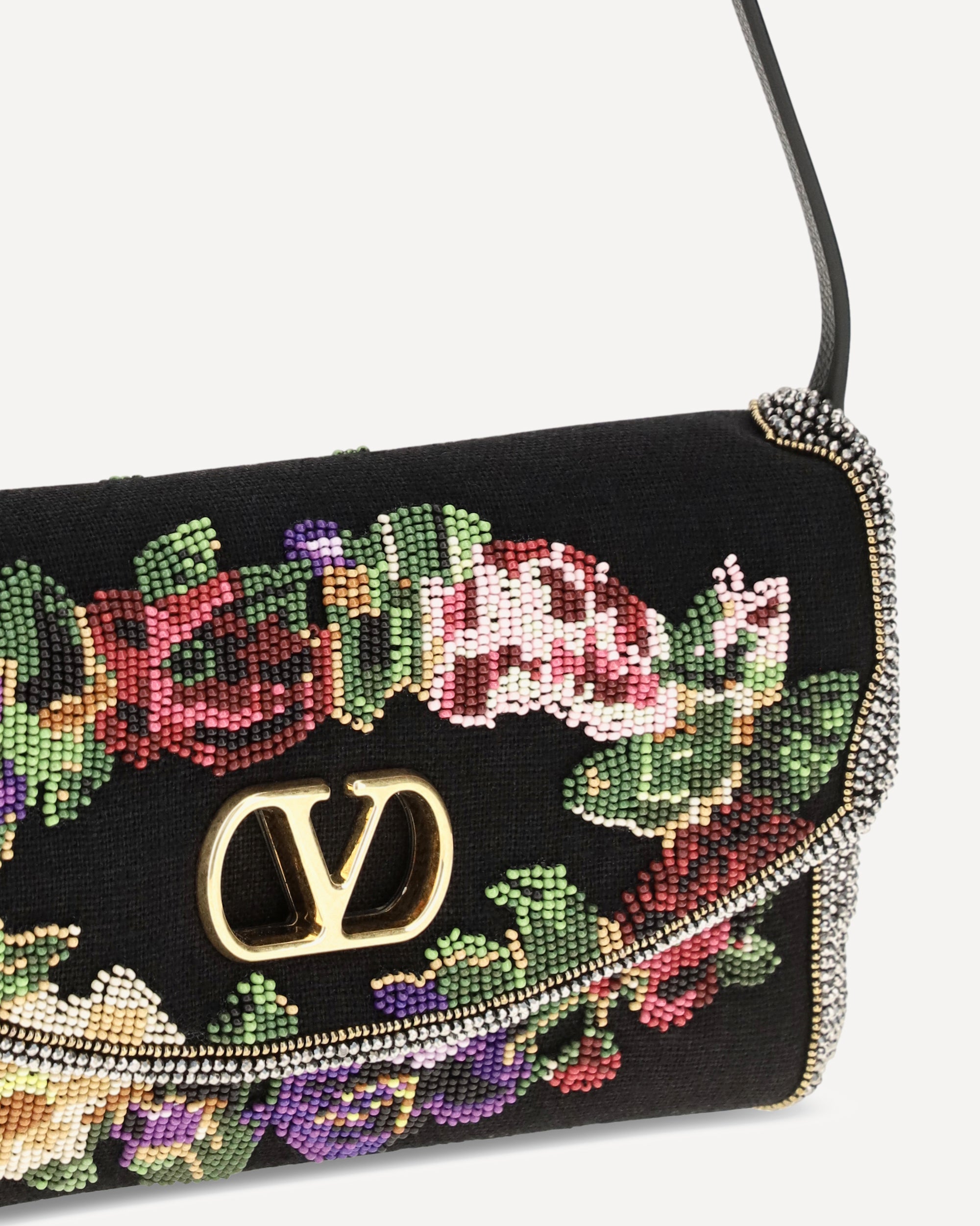 Valentino Garavani Small Devain Embroidered Shoulder Bag