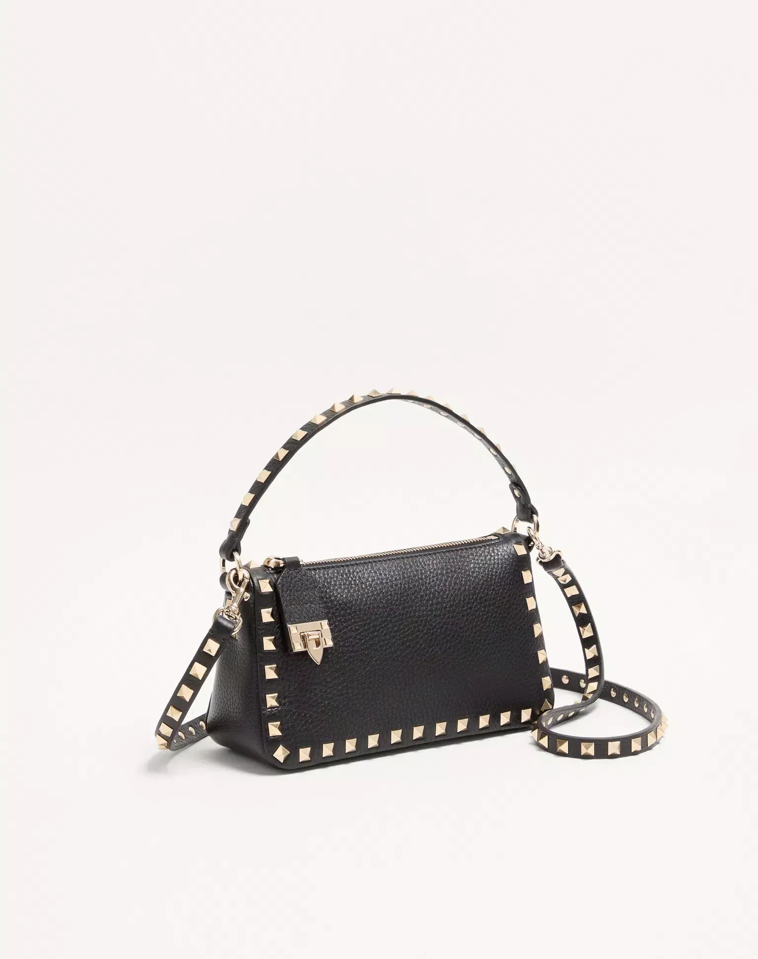 Valentino Garavani Small Rockstud Grainy Crossbody Bag