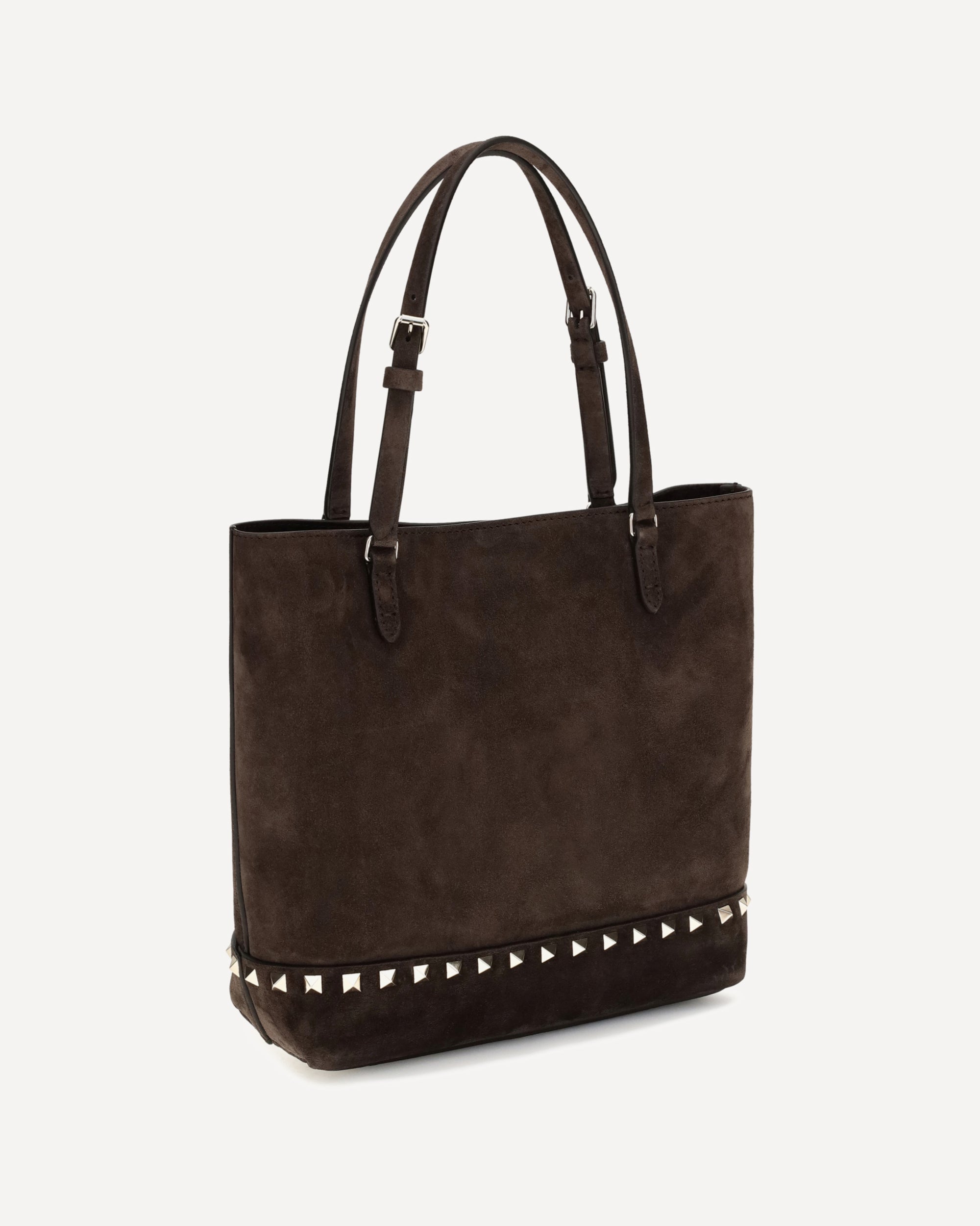 Valentino Garavani Small Rockstud Suede Tote Bag