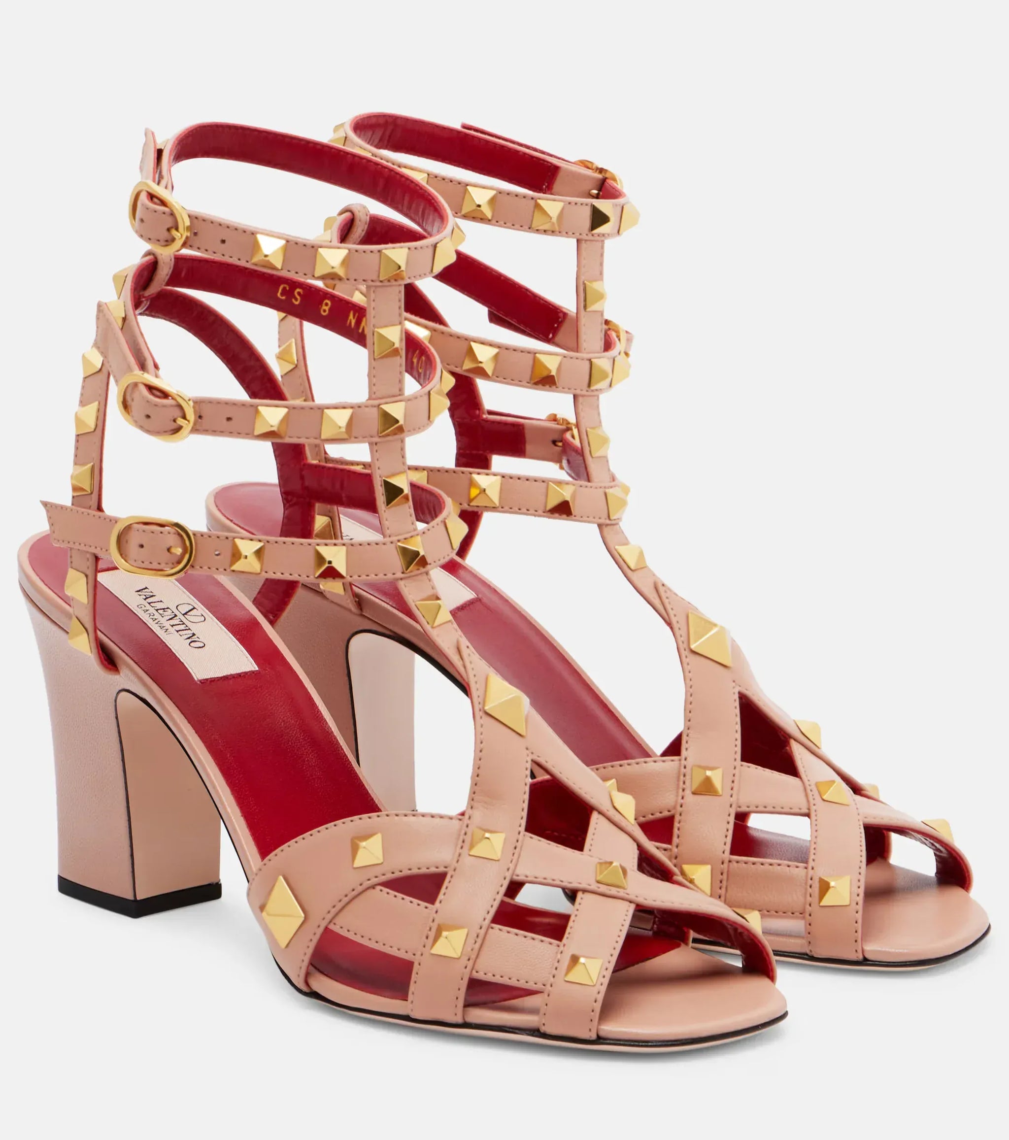 Valentino Garavani Studdy 80 レザーサンダル | Sendegaro JP