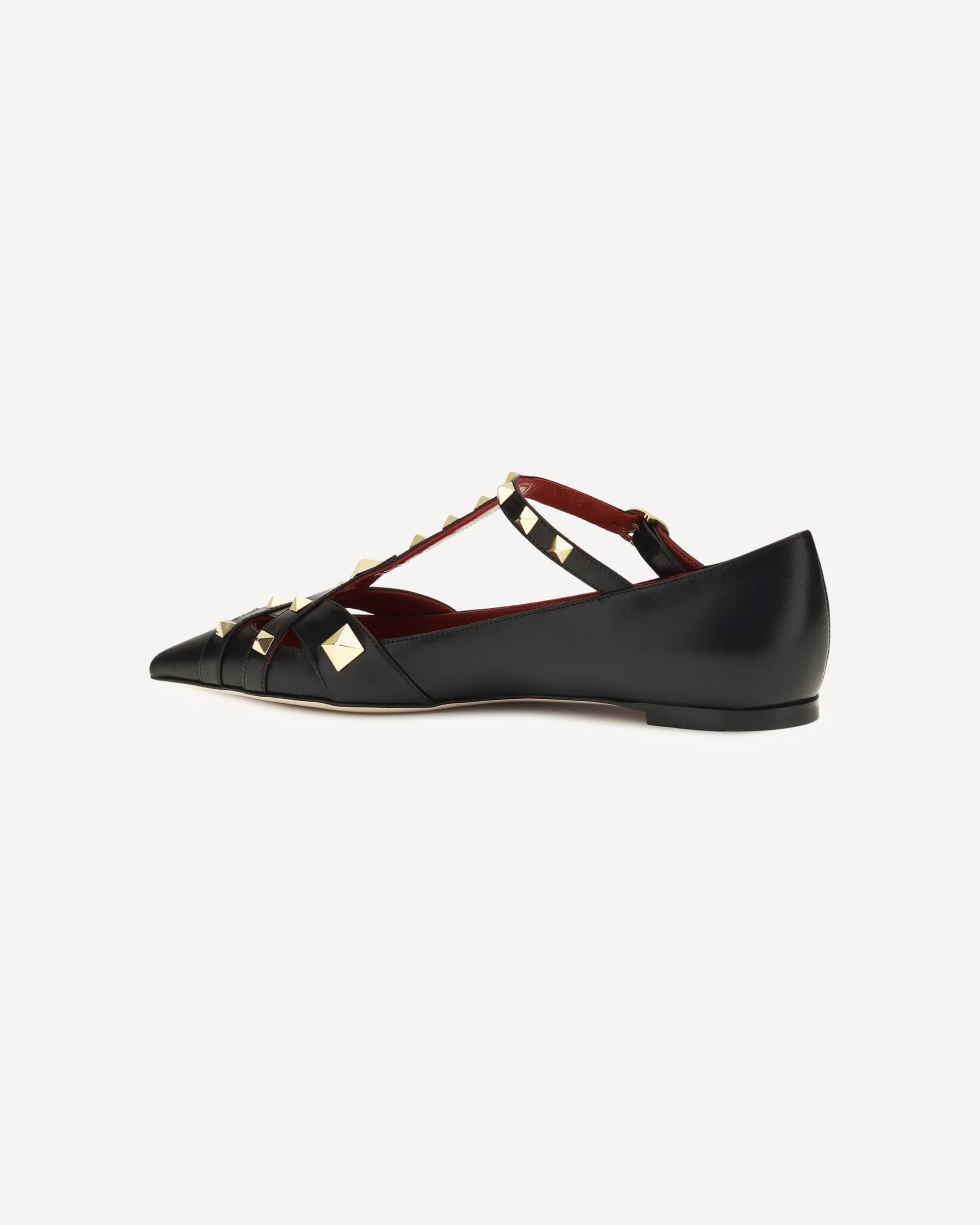 Valentino Garavani Valentino Garavani Studdy Ballerinas In Kidskin