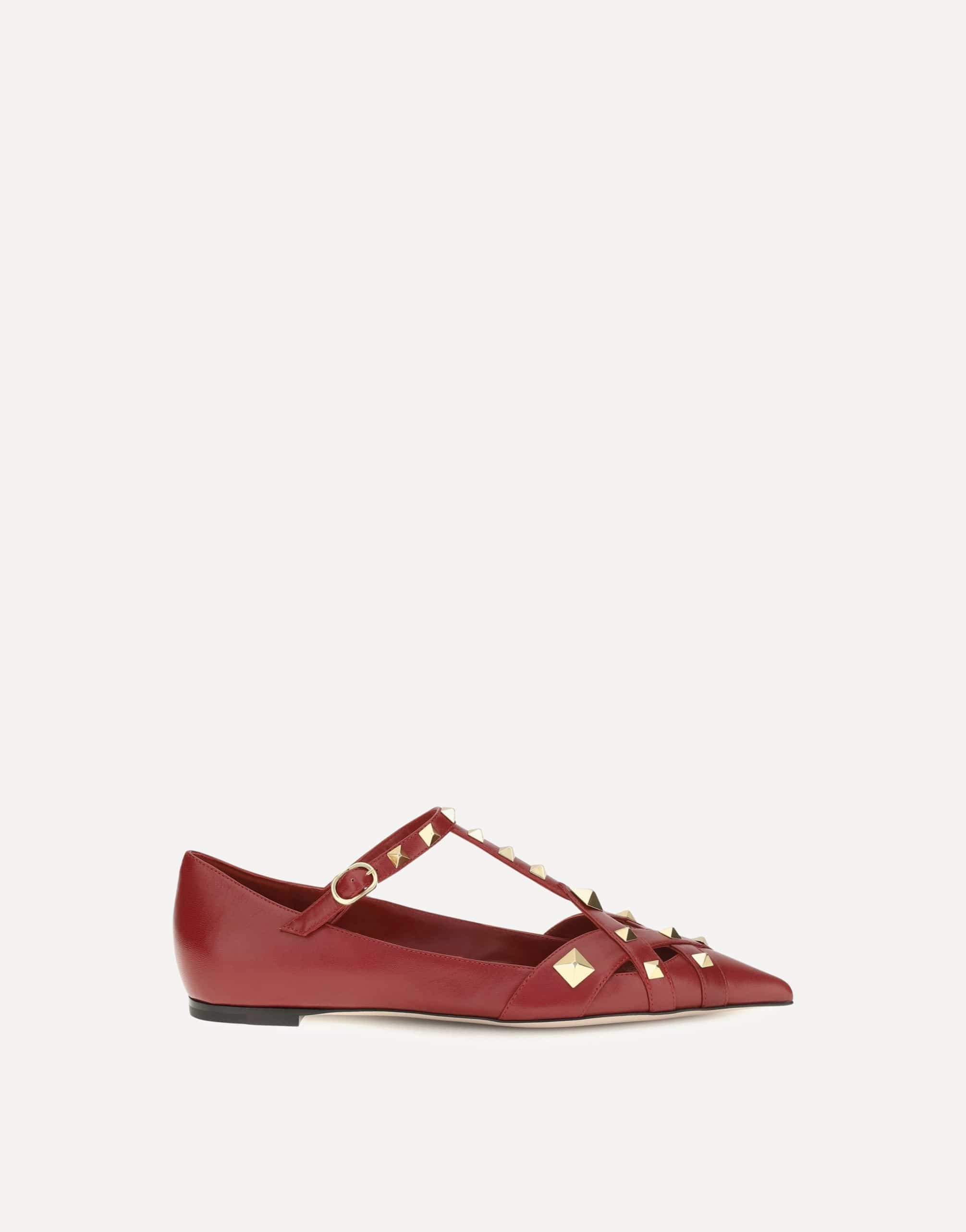 Valentino Garavani Studdy Ballerinas In Kidskin Flats