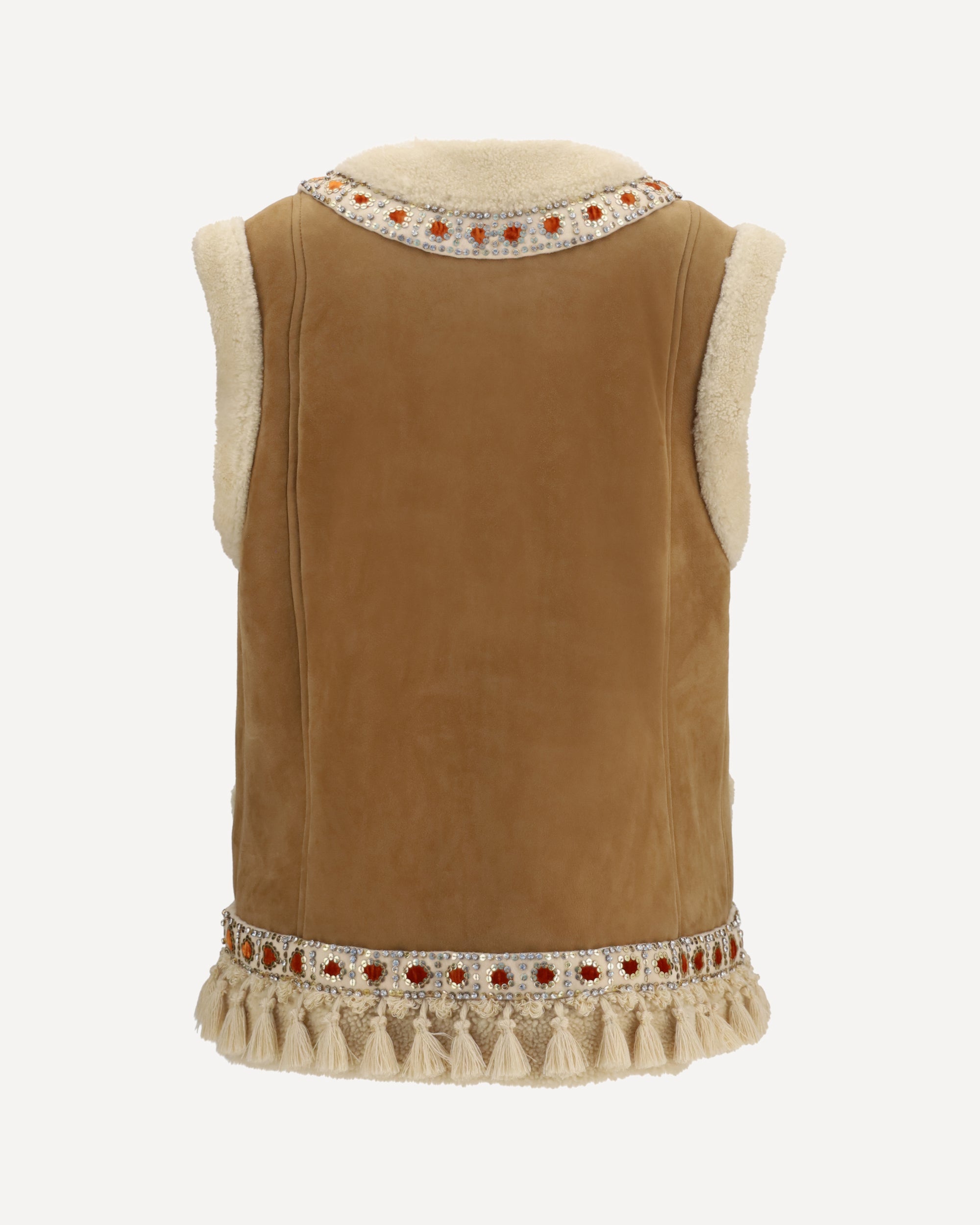 Valentino Garavani suède- en bontgilet - alternate view