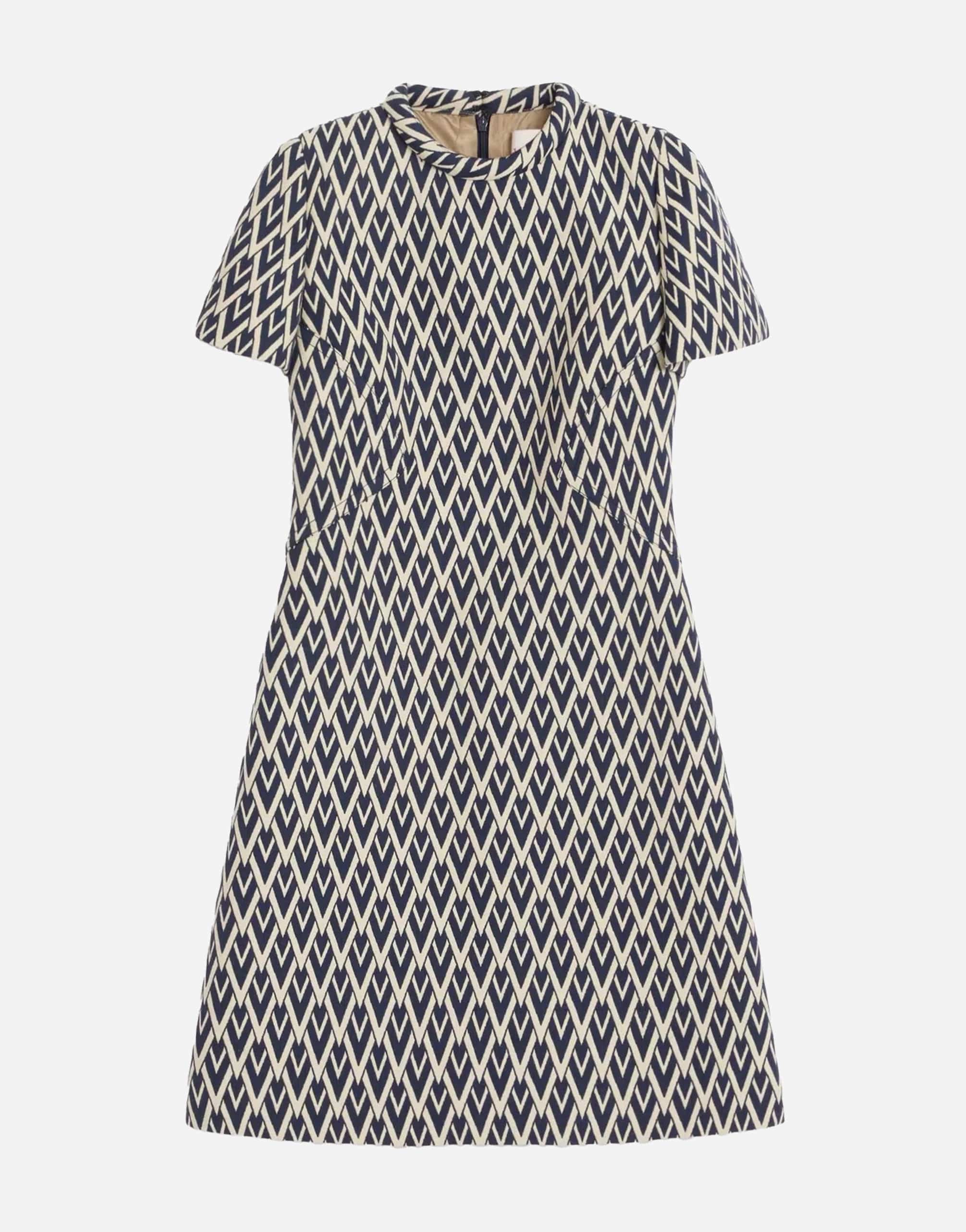 Valentino Garavani Toute la V Jacquard Mini Dress